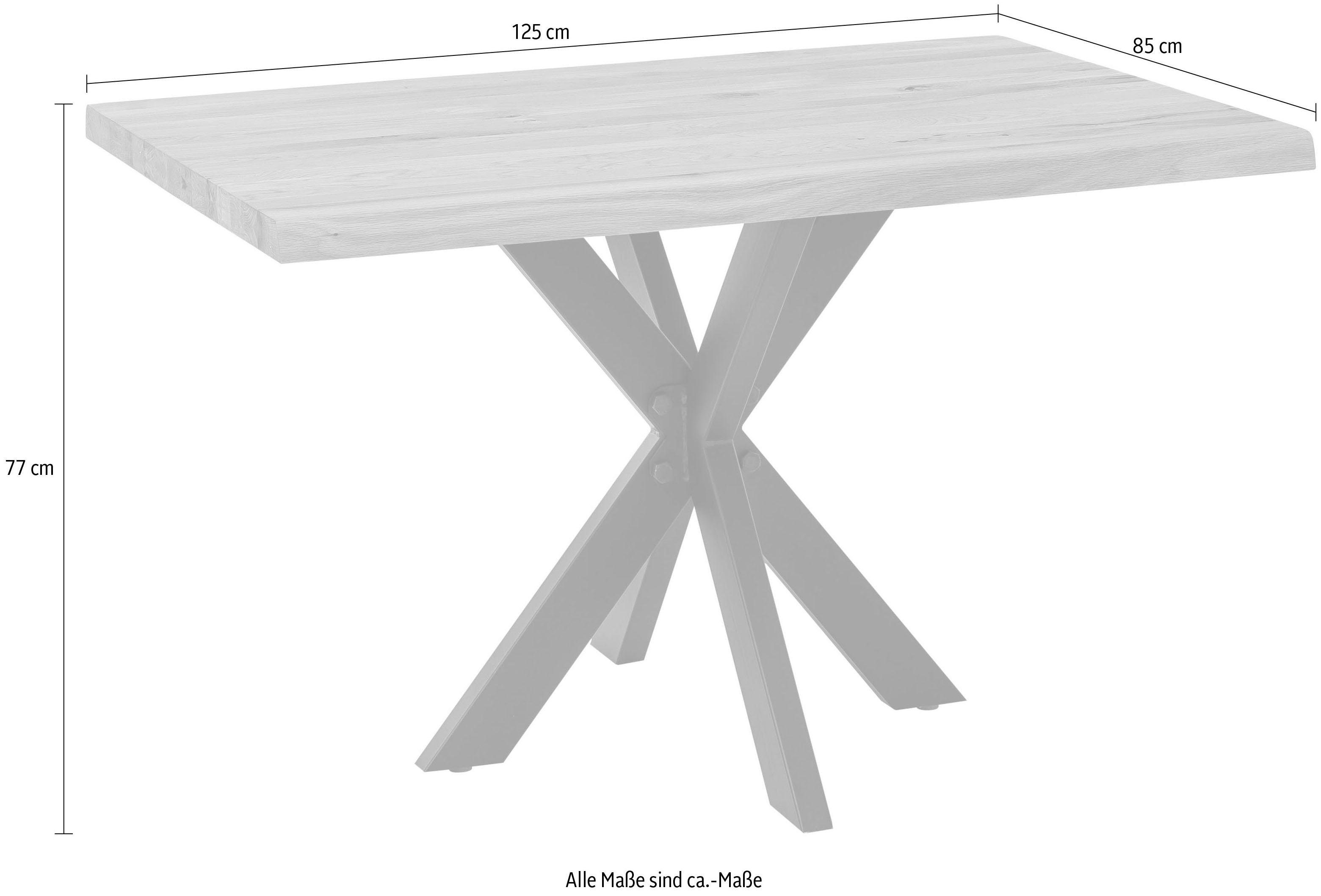 Home affaire Eettafel TRISTAN met modern spider-frame en schaaldeel