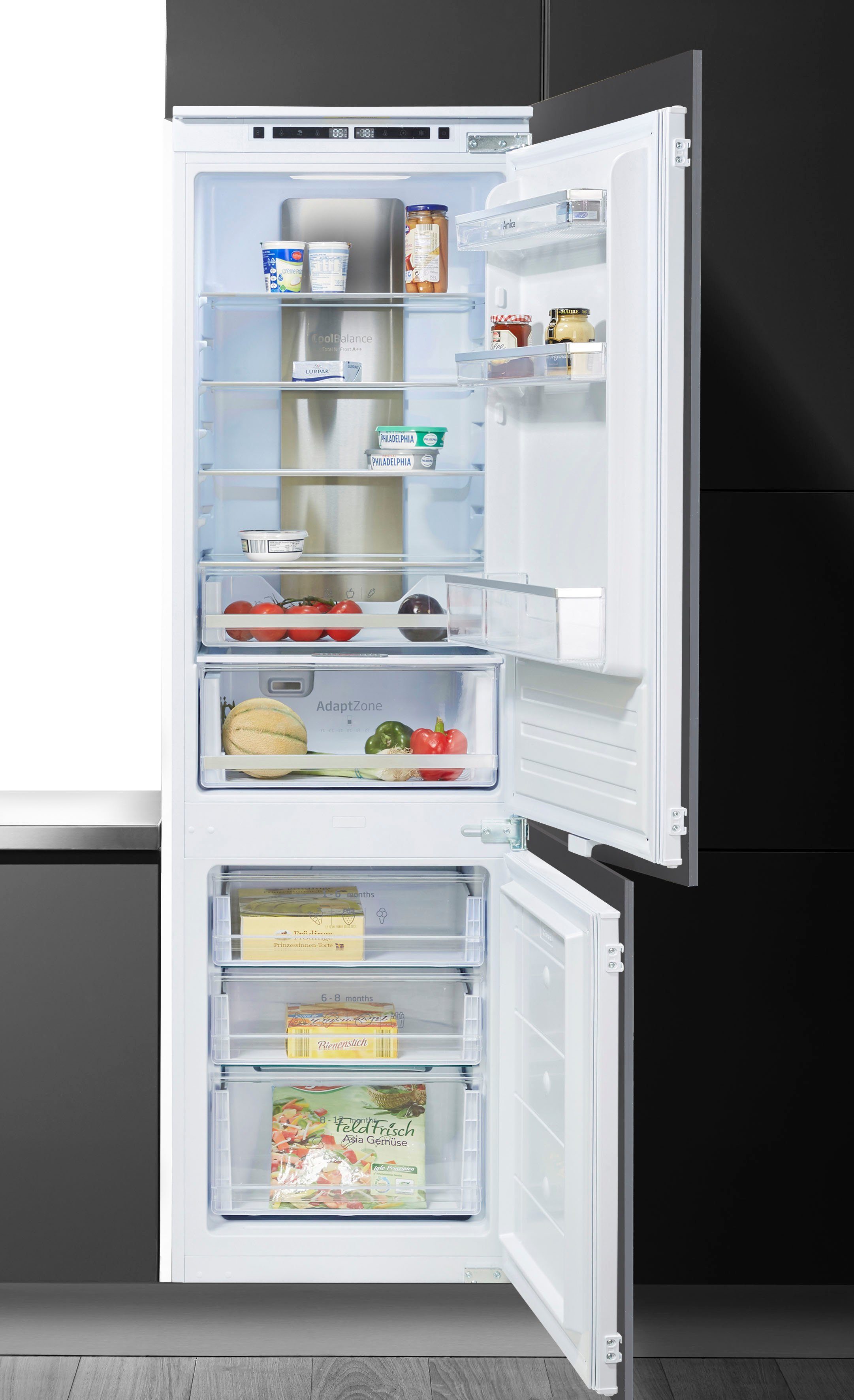 Amica Inbouw koel-vriescombinatie EKGCS 387 950, 177,6 cm x 54 cm