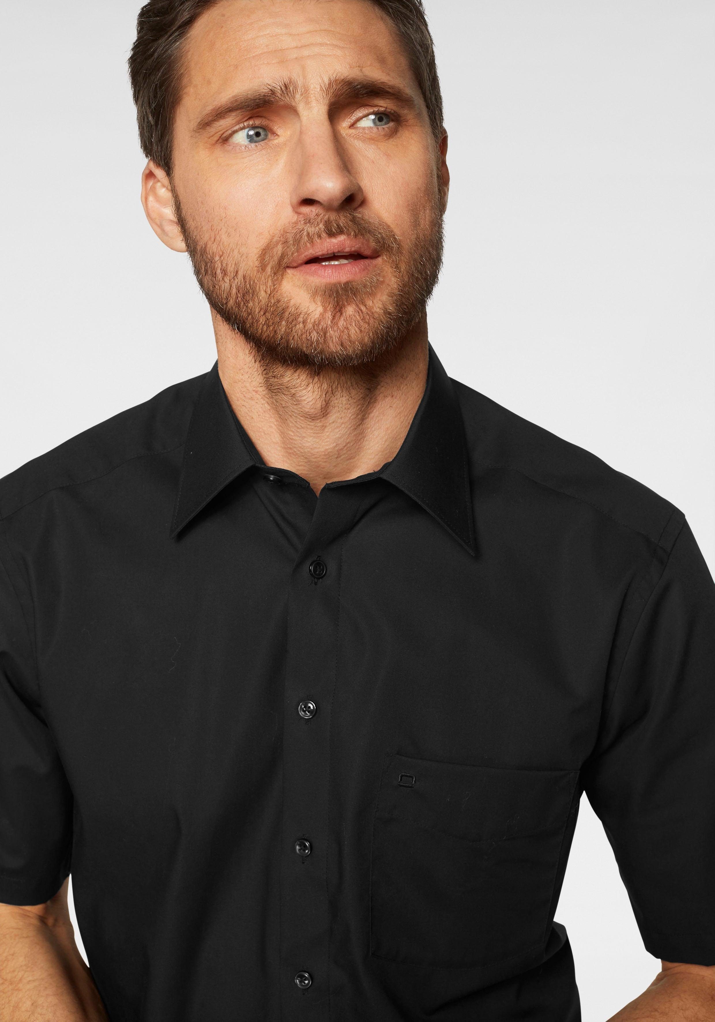 OLYMP Overhemd met korte mouwen Luxor comfort fit Korte mouwen shirt met borstzak, strijkvrij