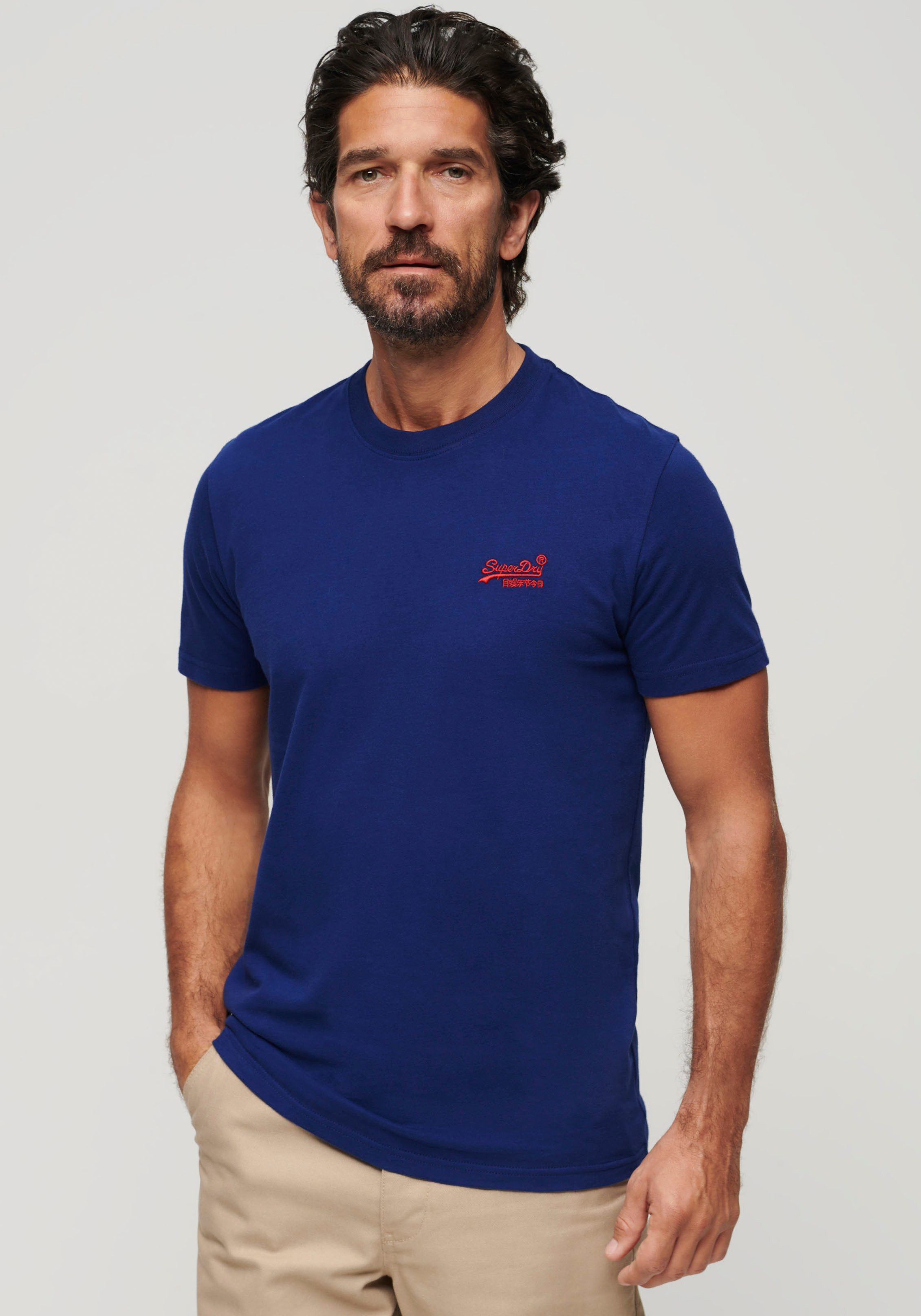 Superdry Shirt met ronde hals ESSENTIAL LOGO EMB TEE