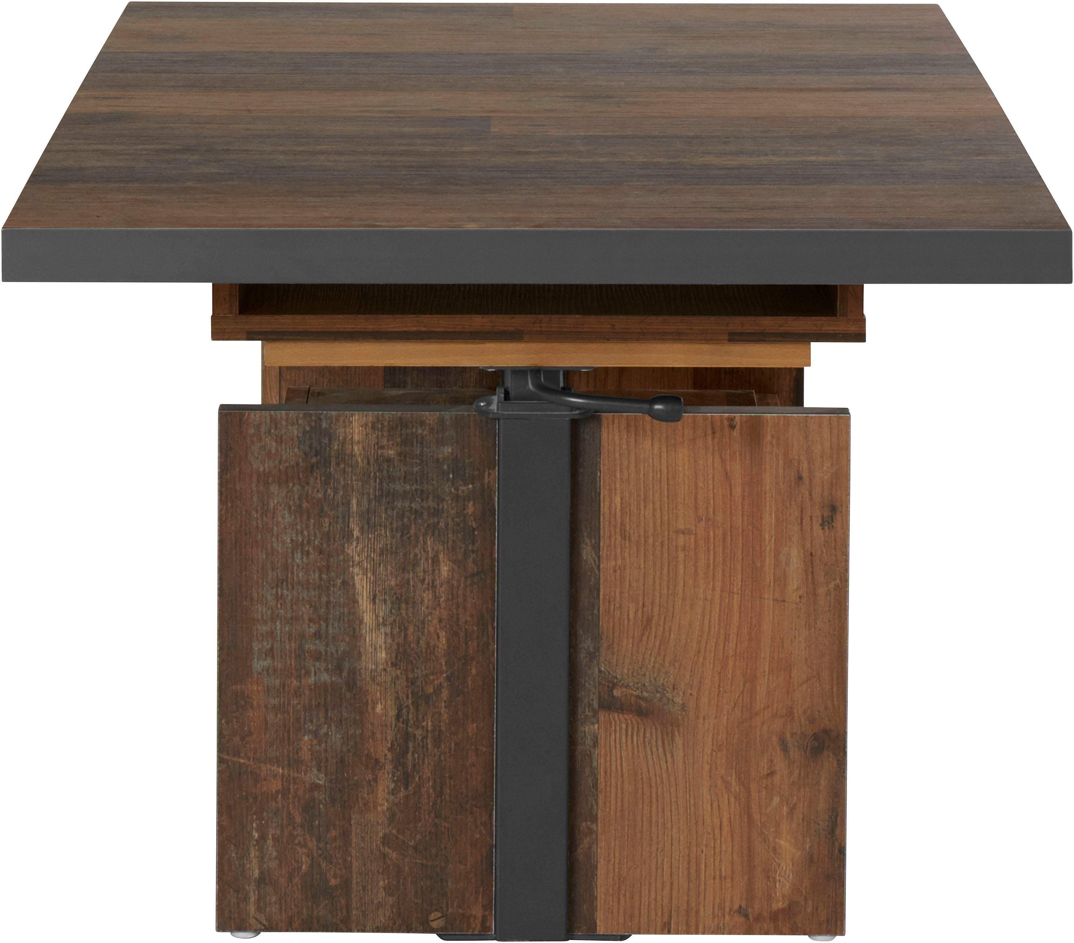 HELA Salontafel Noah uittrekbaar en in hoogte verstelbaar, met lade, vintage-look