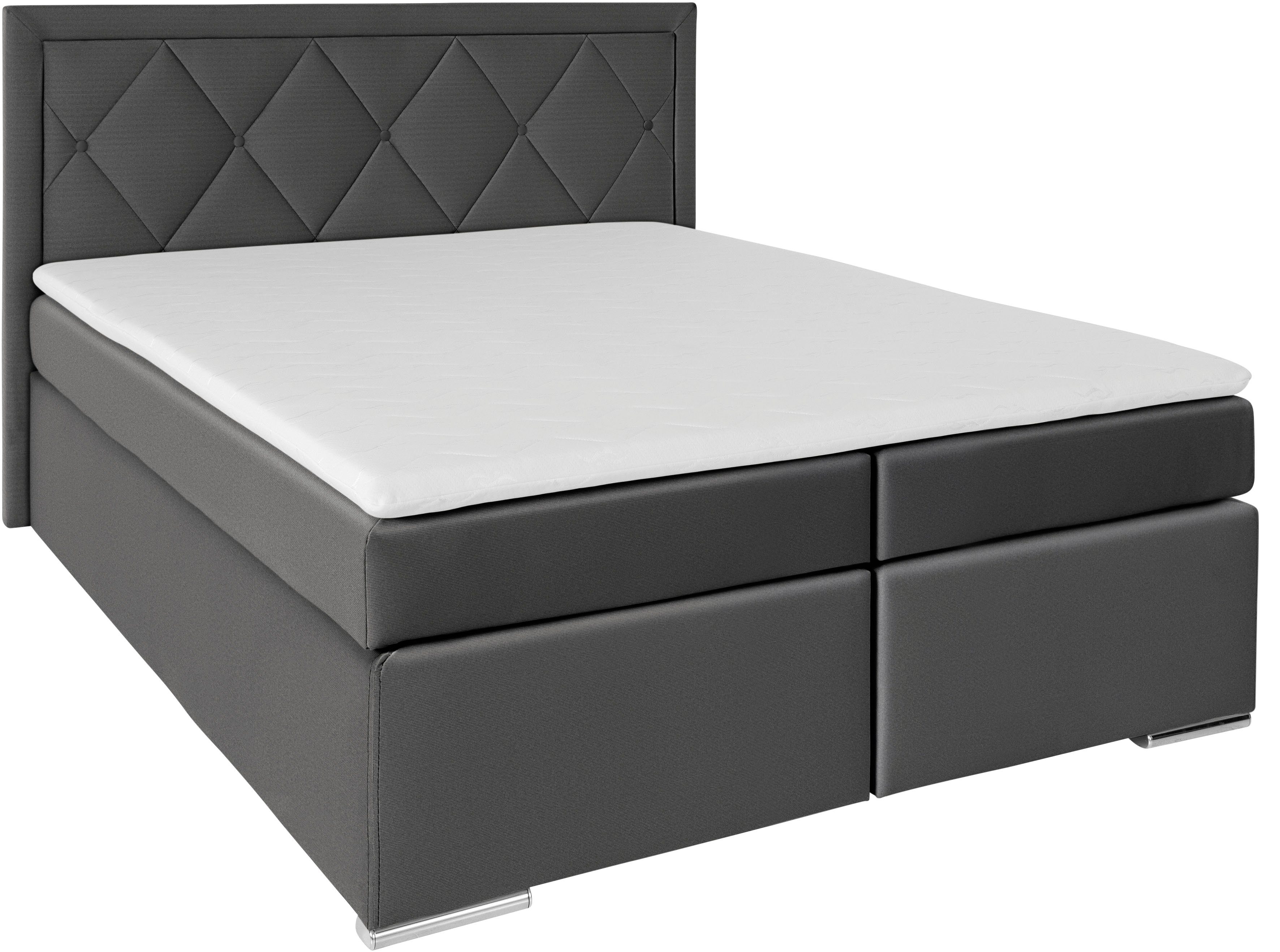 Leonique Boxspring Alfie, bestseller, optioneel met bedlade met capitonnage in het hoofdbord, h2, h3 en h4 ter keuze
