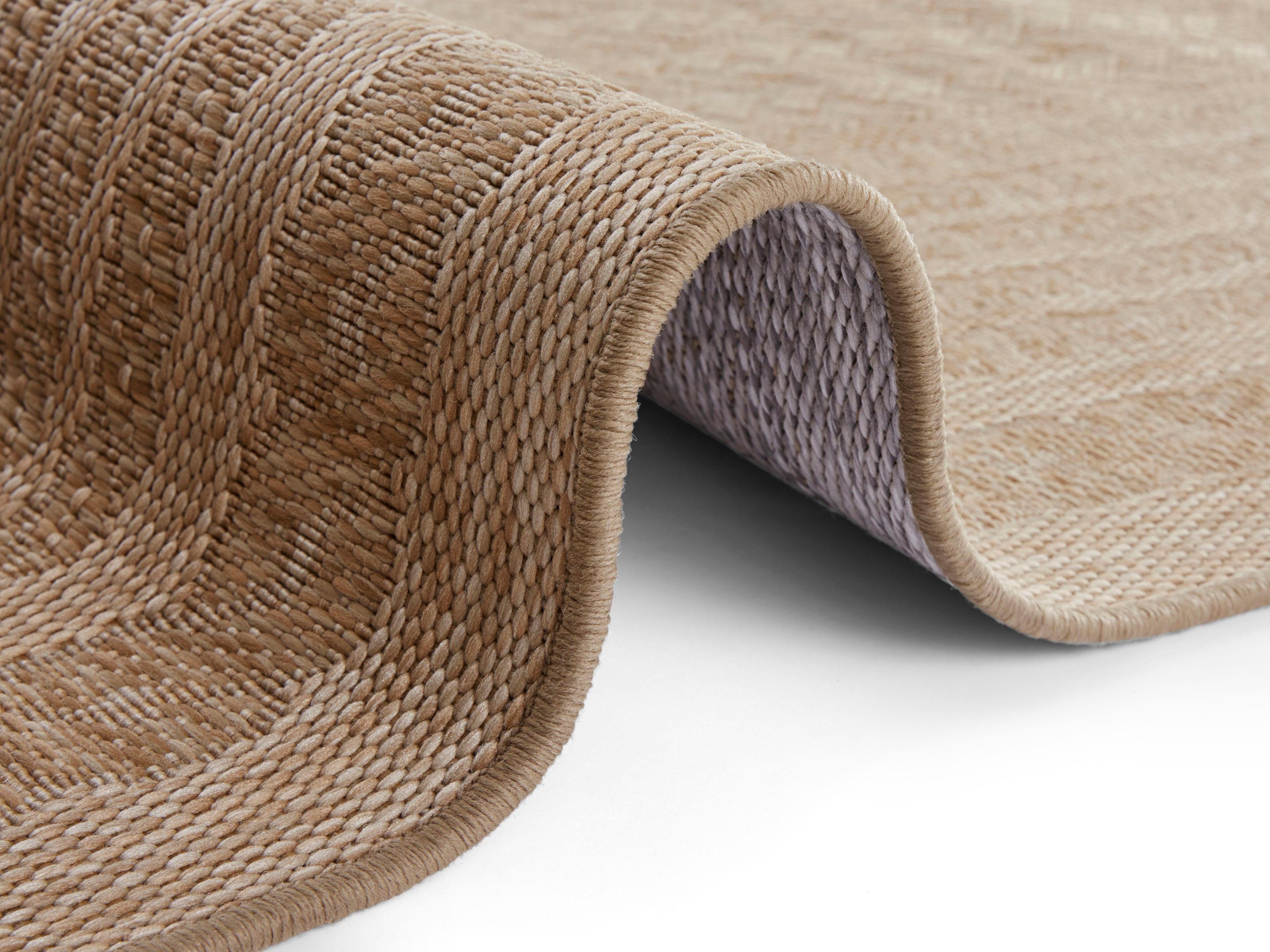 NORTHRUGS Vloerkleed Limonero In-& Outdoor, vlakweefsel, sisal-look, Scandi, tuin, woonkamer