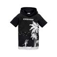 chiemsee t-shirt met palm print zwart