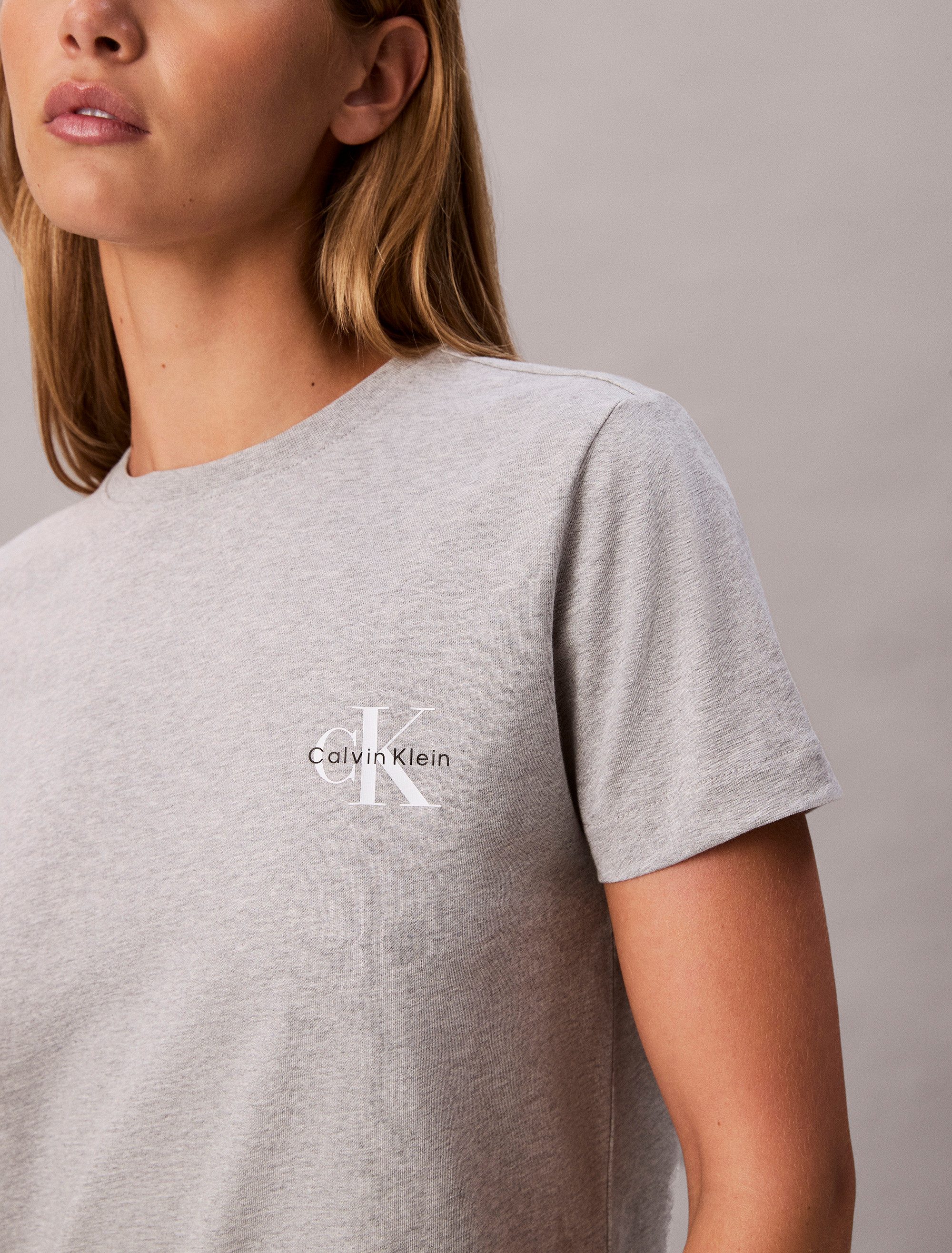 Calvin Klein T-shirt A- Logo CN 2 Pack Tee (Set van 2)