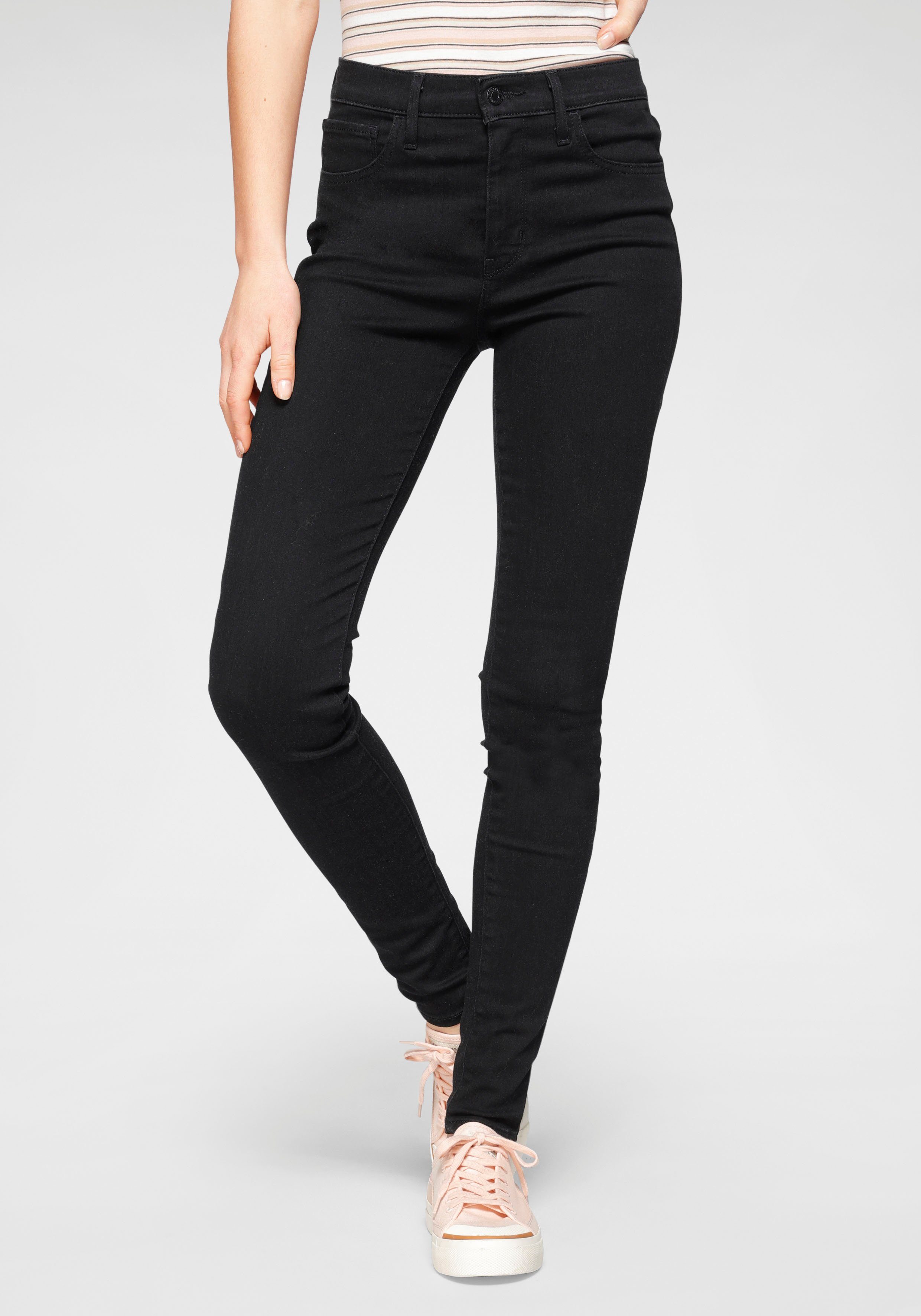 Levi's Skinny fit jeans 720 High Rise met hoge taille dames skinny jeans maat 28 zwart