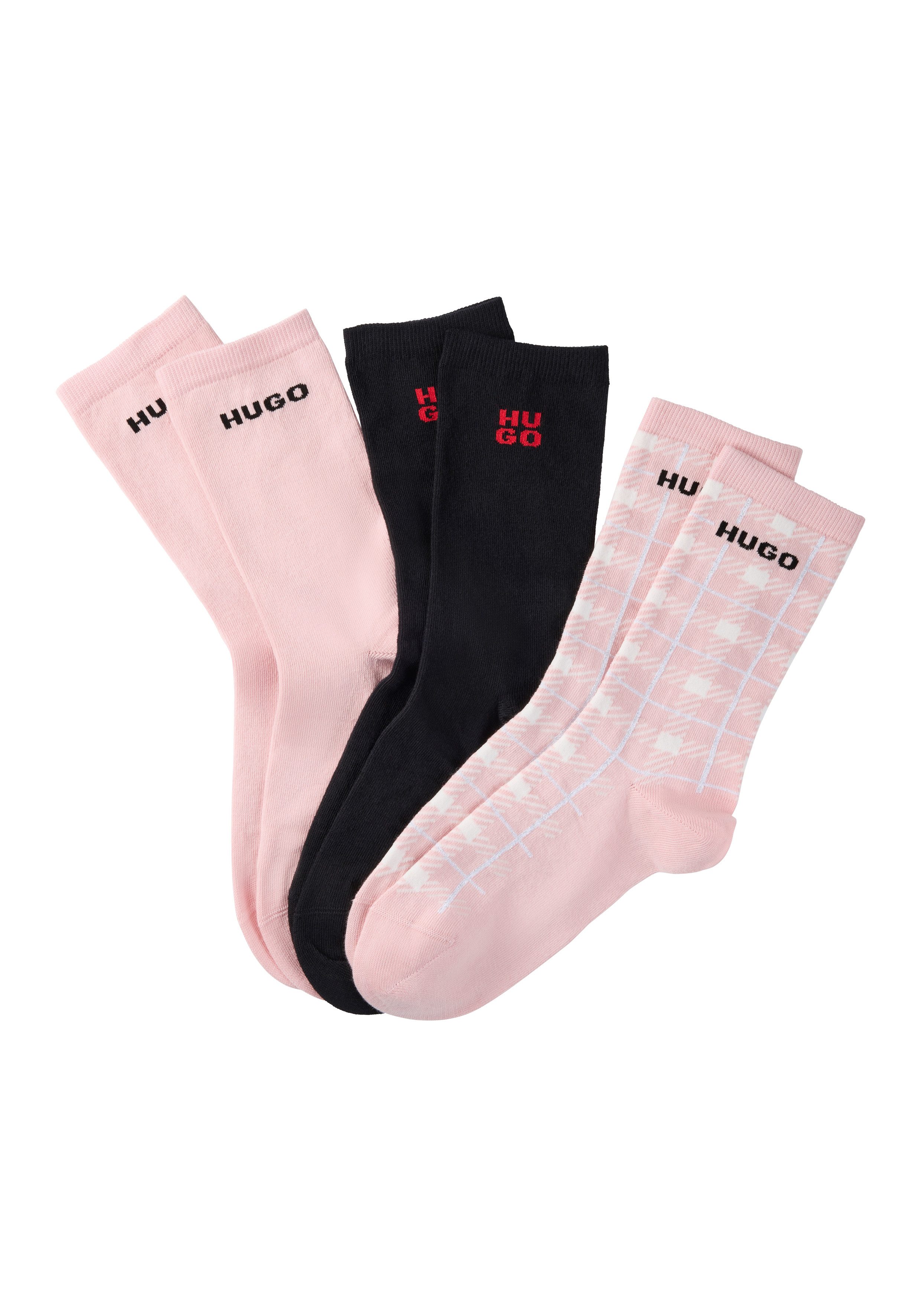 HUGO underwear Vrijetijdssokken 4PQS GIFT CHECK C heren sokken maat 36-42 multicolor