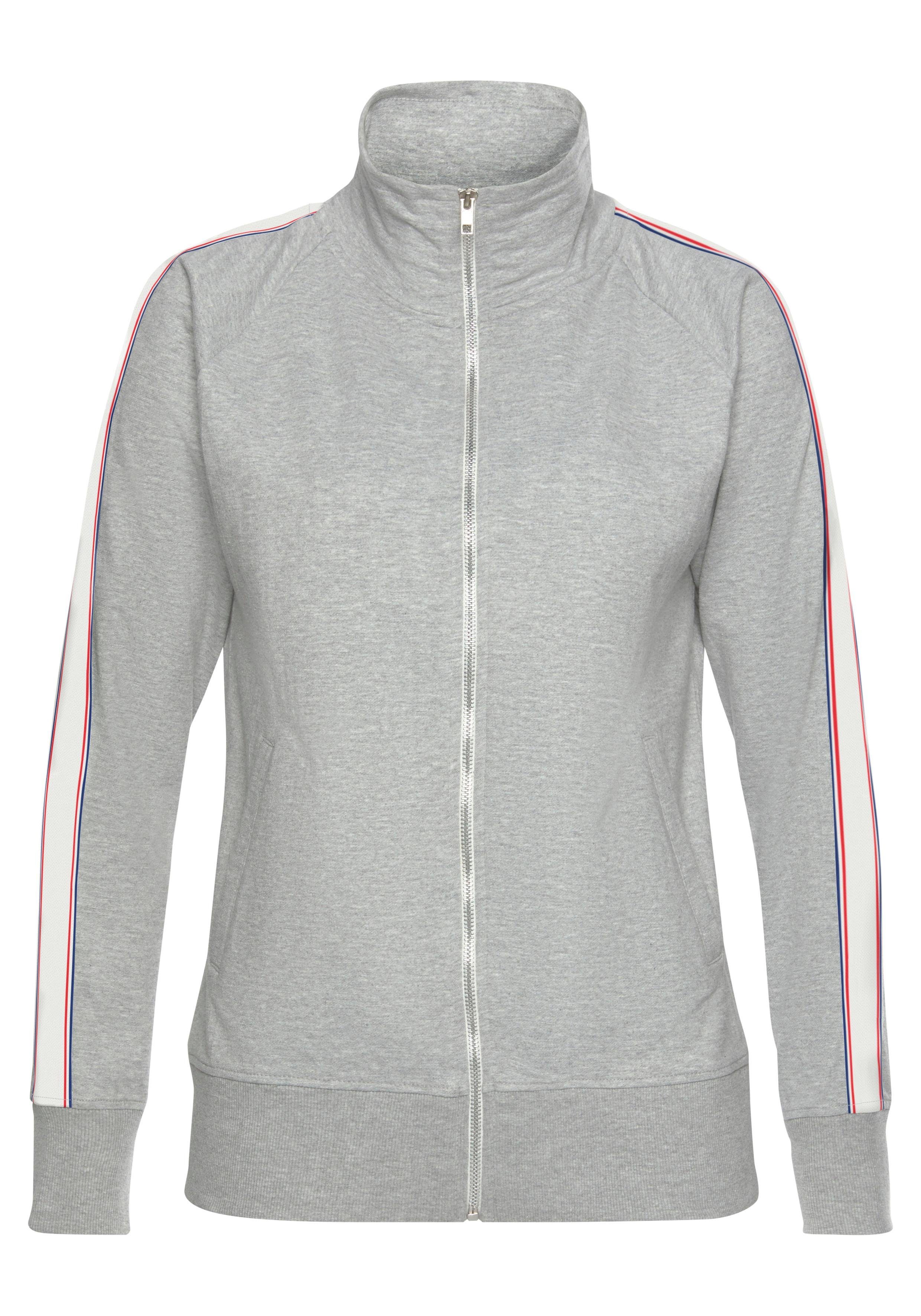 H.I.S Sweatvest met gestreept tape op de mouwen, loungewear, loungepak