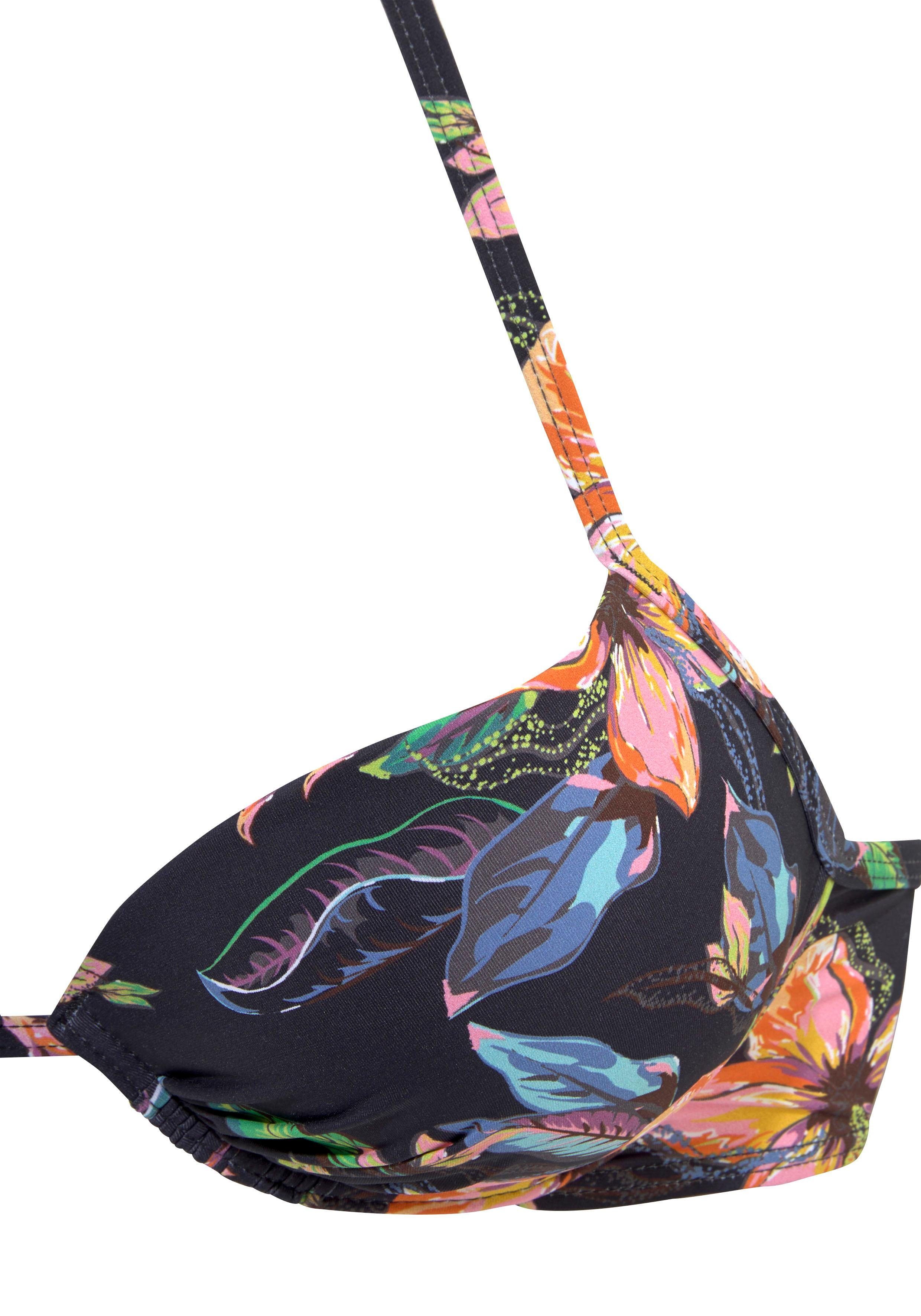 Lascana Push-upbikinitop MALIA met tropische print