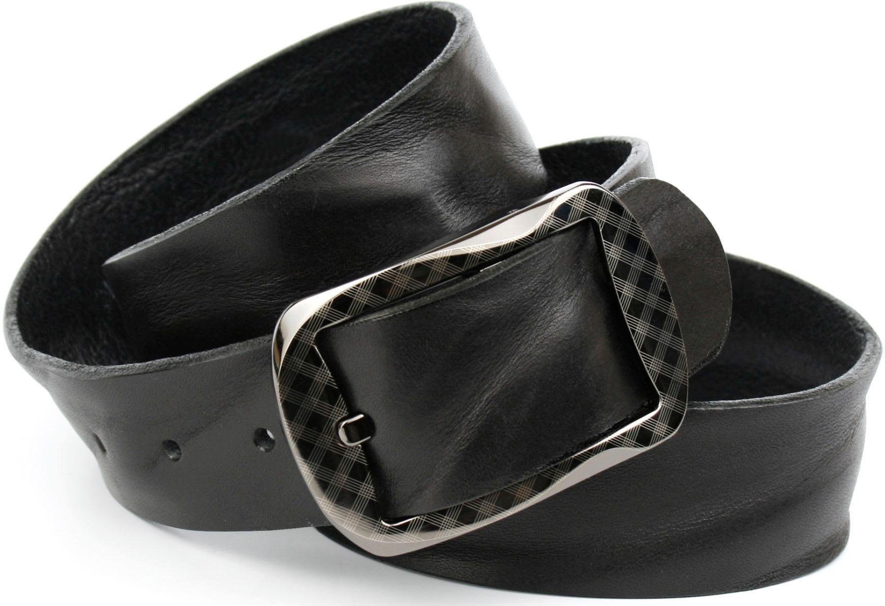Anthoni Crown Leren riem Gesp met motief unisex riemen maat 105 zwart