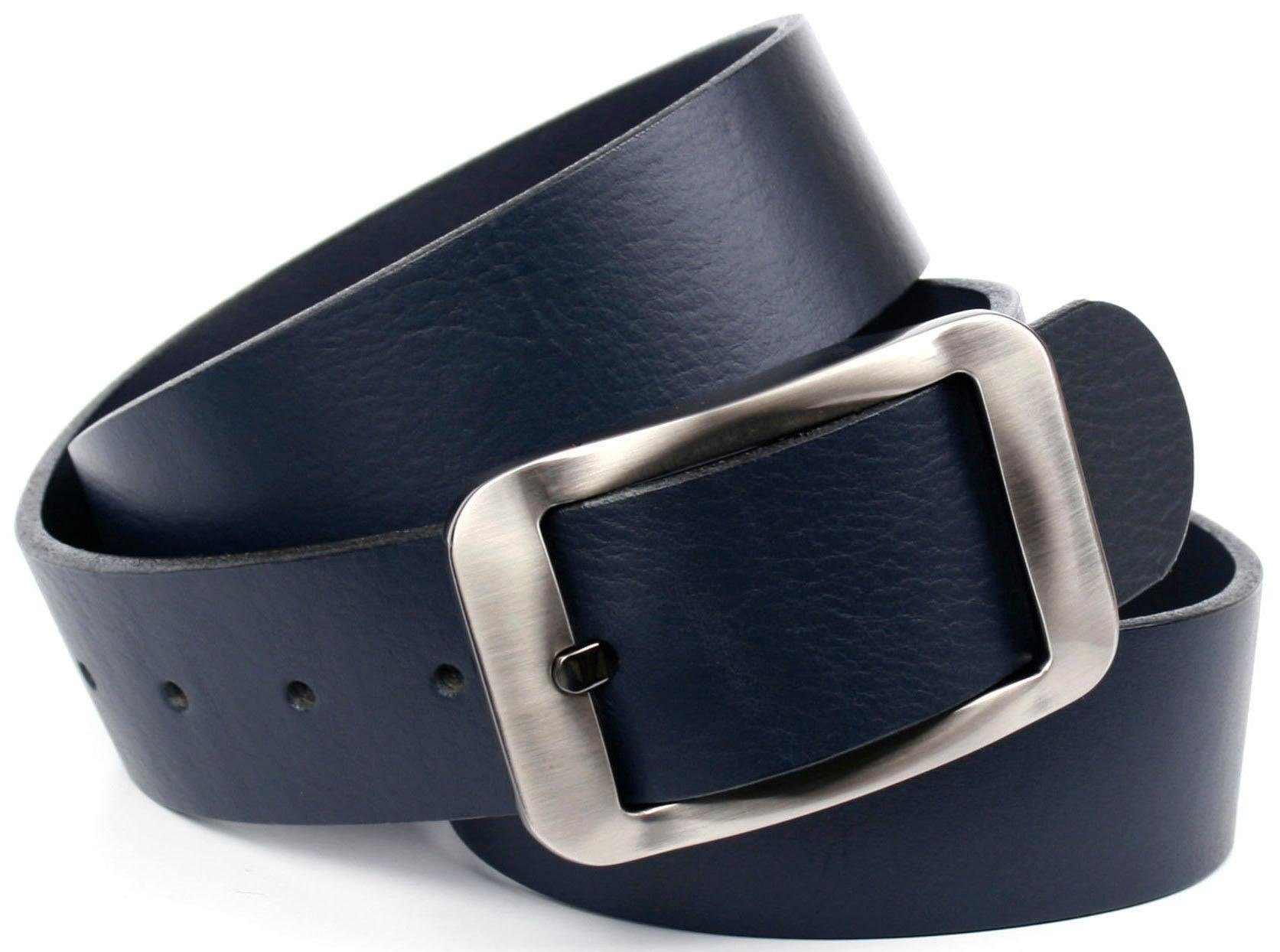 Anthoni Crown Leren riem Eersteklas denim-riem unisex riemen maat 110 blauw