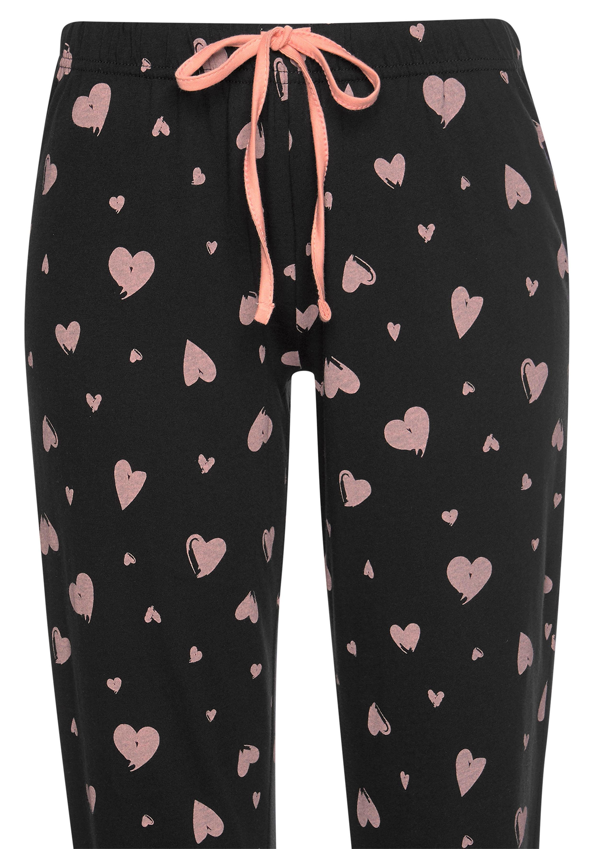 Vivance Dreams Pyjama met hartjesmotief (2-delig, 1 stuk)