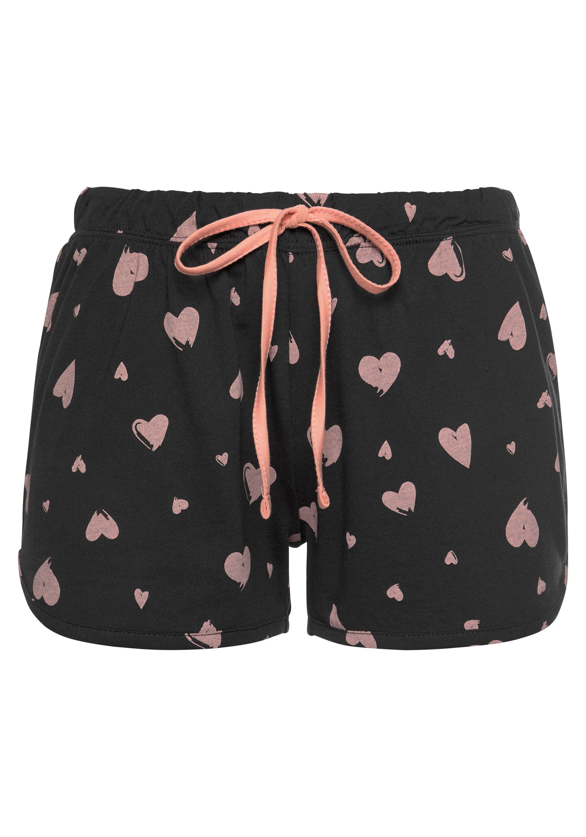 Vivance Dreams Shortama met hartjesmotief (2-delig, 1 stuk)