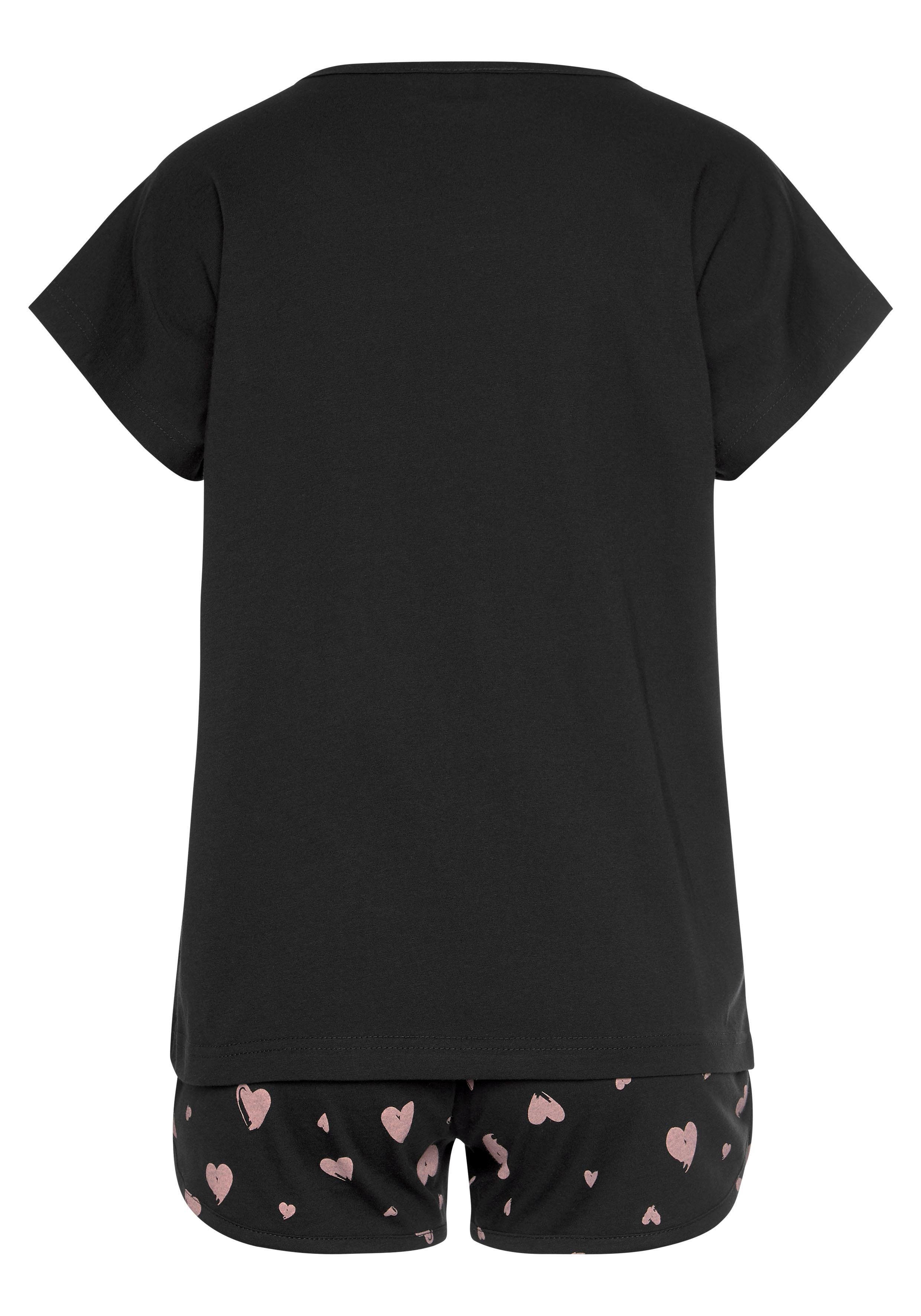 Vivance Dreams Shortama met hartjesmotief (2-delig, 1 stuk)