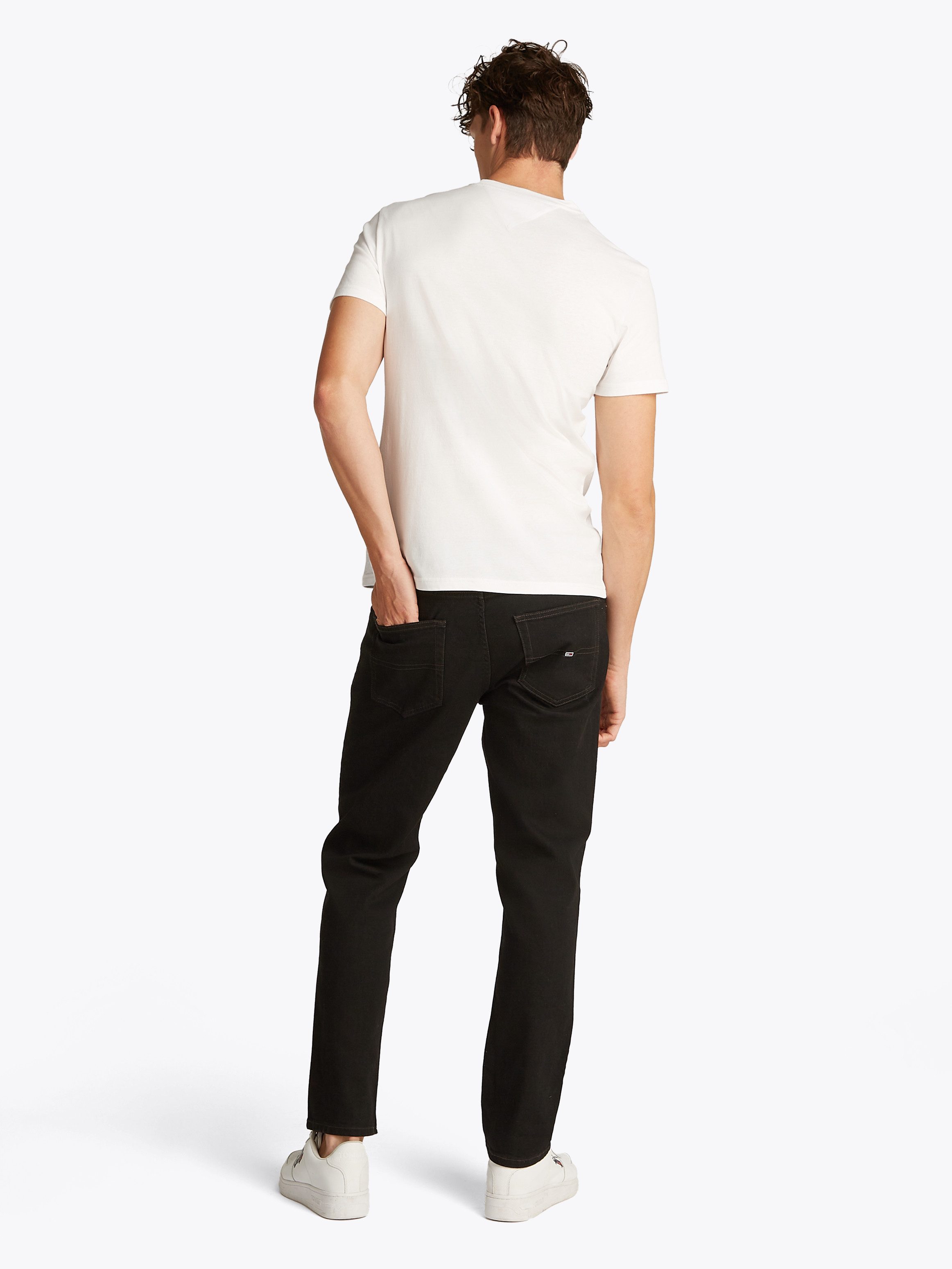 Tommy Jeans Plus Shirt met ronde hals TJM SLIM LINEAR CHEST SS TEE EXT