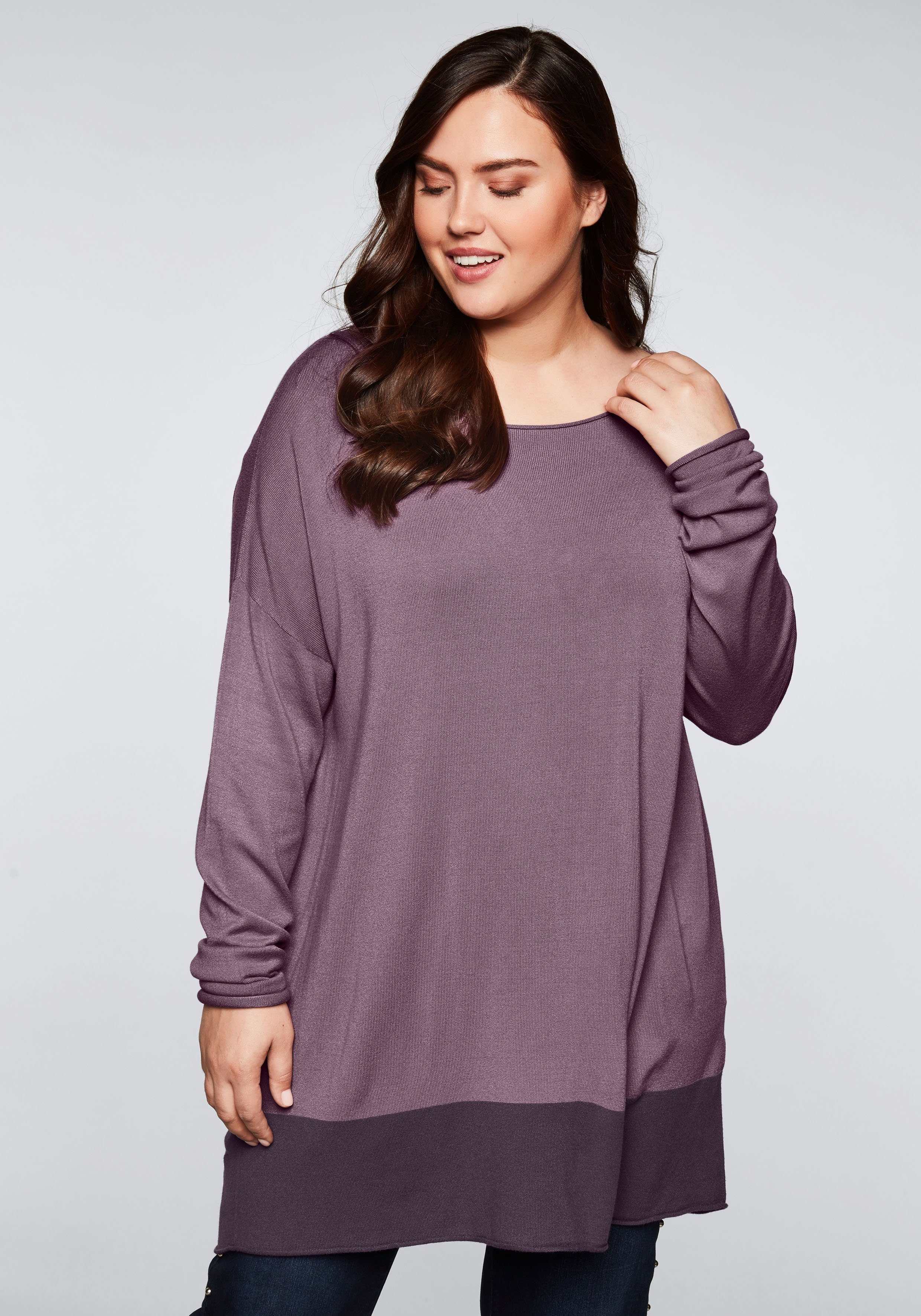 Sheego lange trui online bestellen | OTTO sheego Casual SHEEGO CASUAL zachte trui van chenille