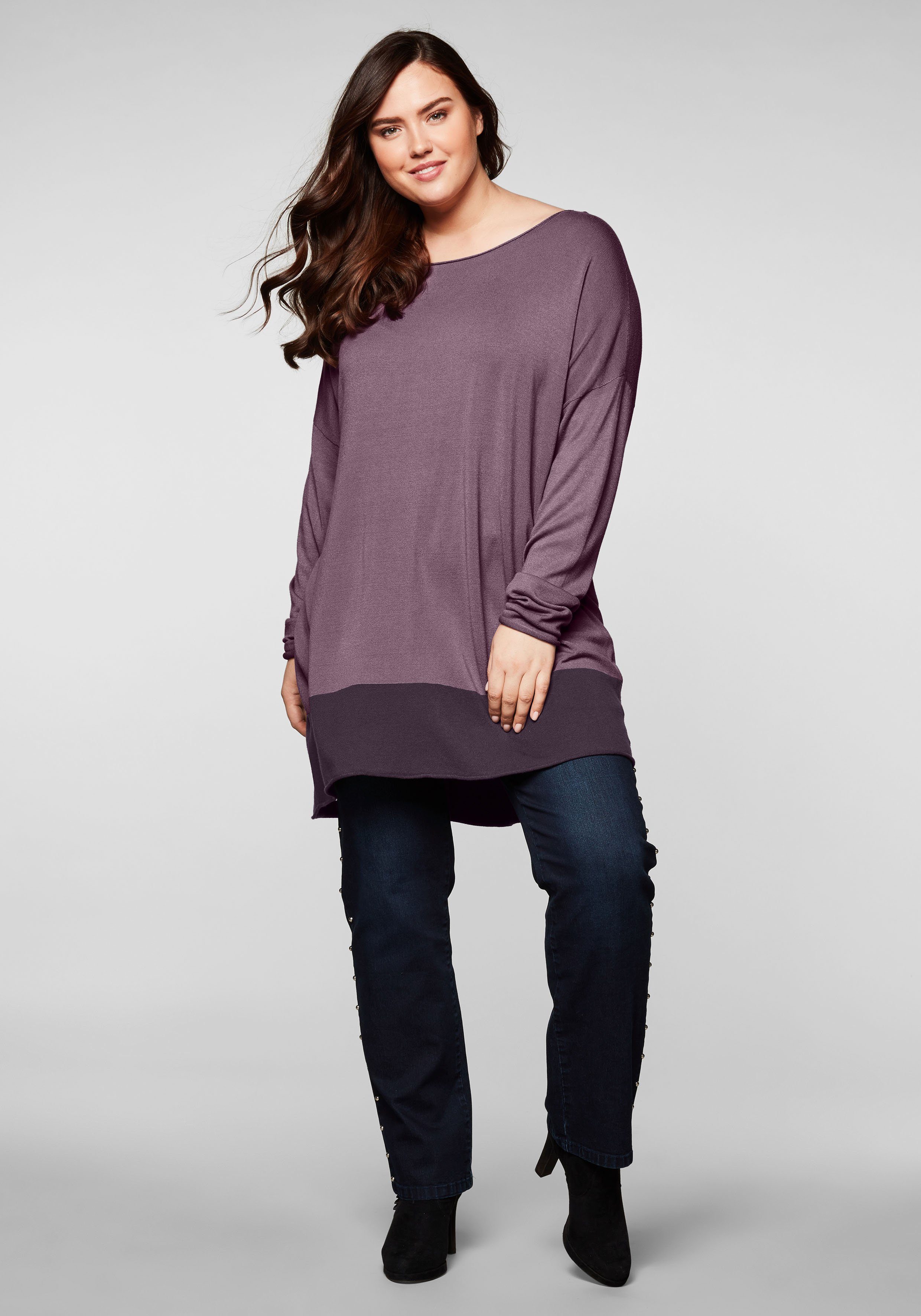 Sheego lange trui online bestellen | OTTO sheego Casual SHEEGO CASUAL zachte trui van chenille