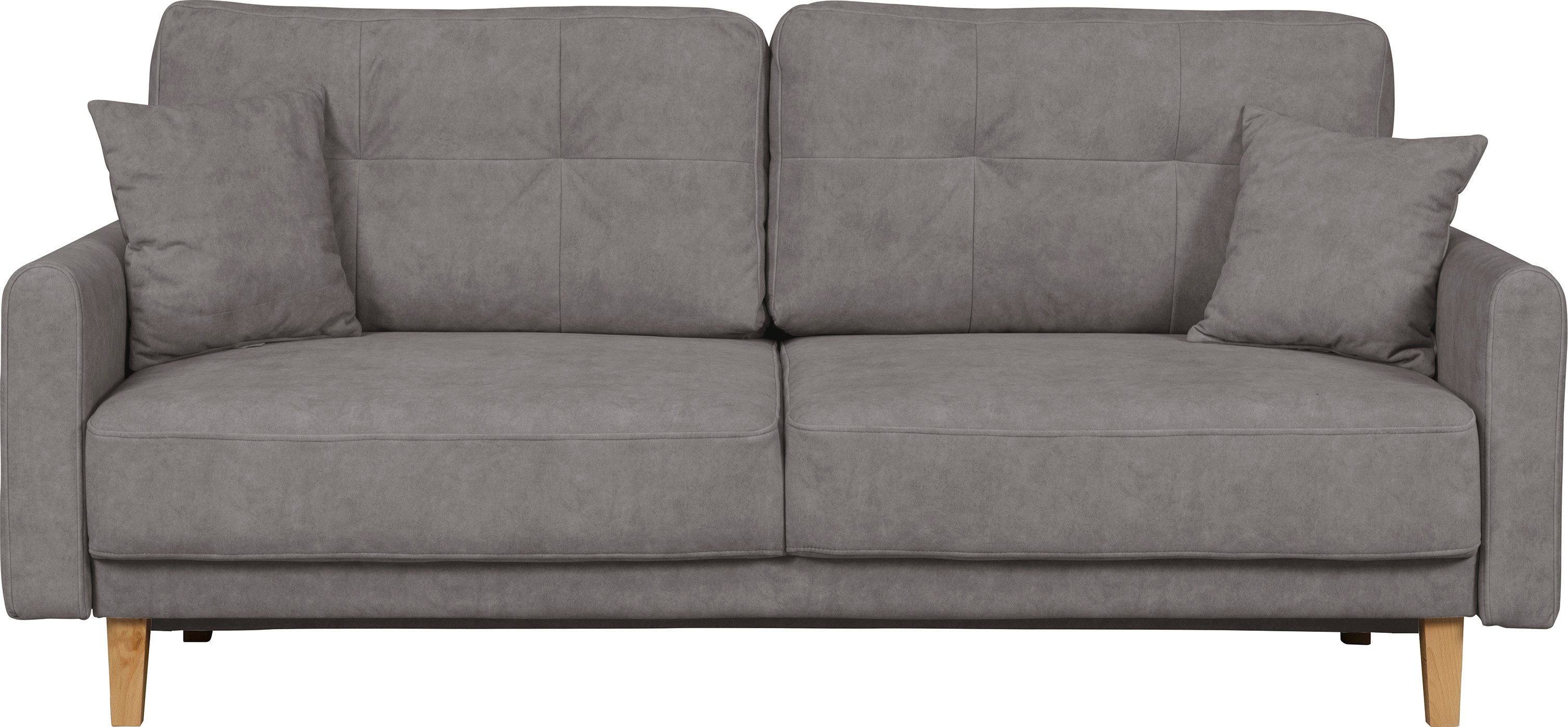 Home affaire 2-zitsbank TRIPLO met golfsysteem, afmetingen B/D/H: 165/100/89 cm Bank met stiksel in het ruggebied, incl. rugkussen en sierkussen