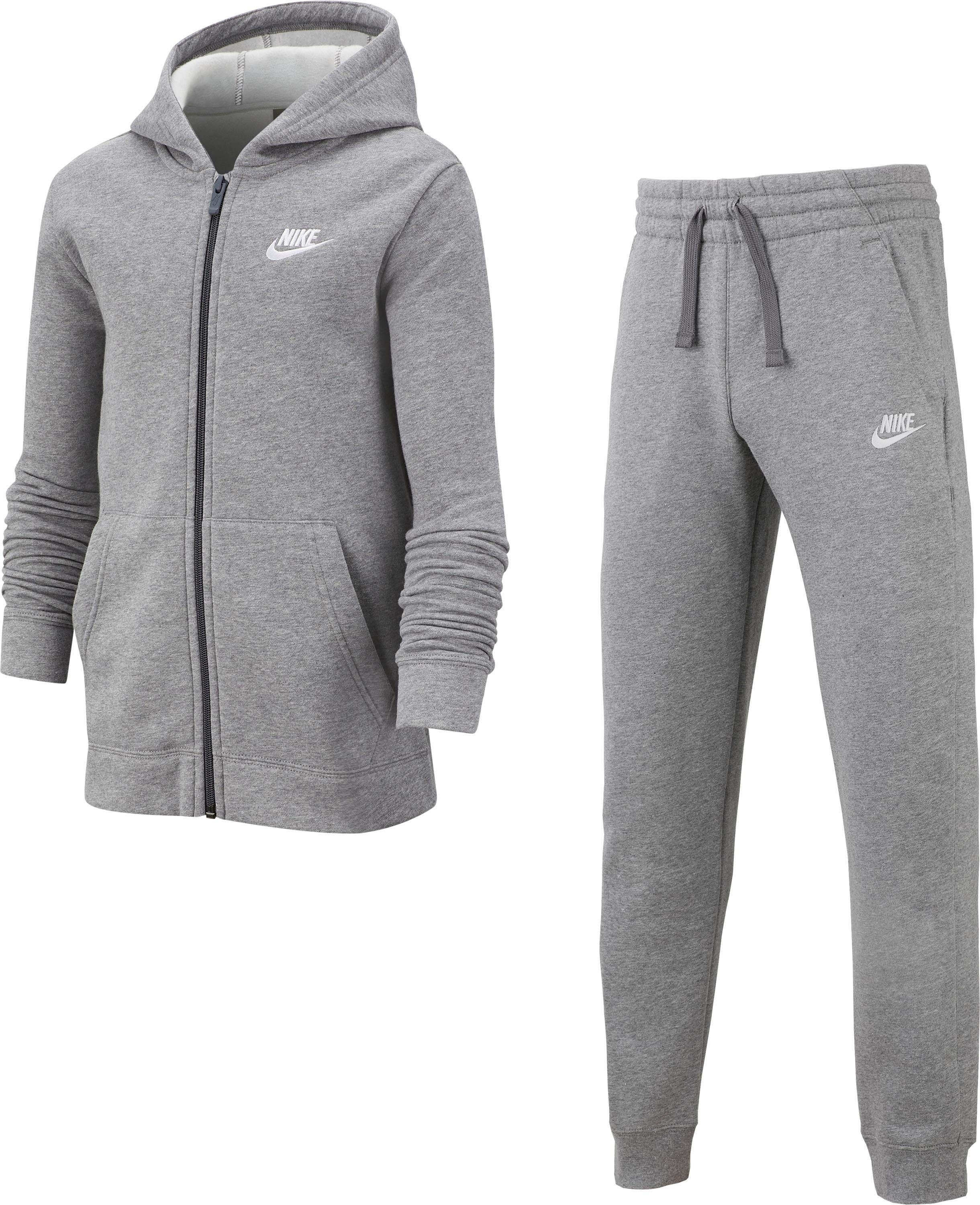 nike sportswear joggingpak nsw core voor kinderen (set, 2-delig) grijs