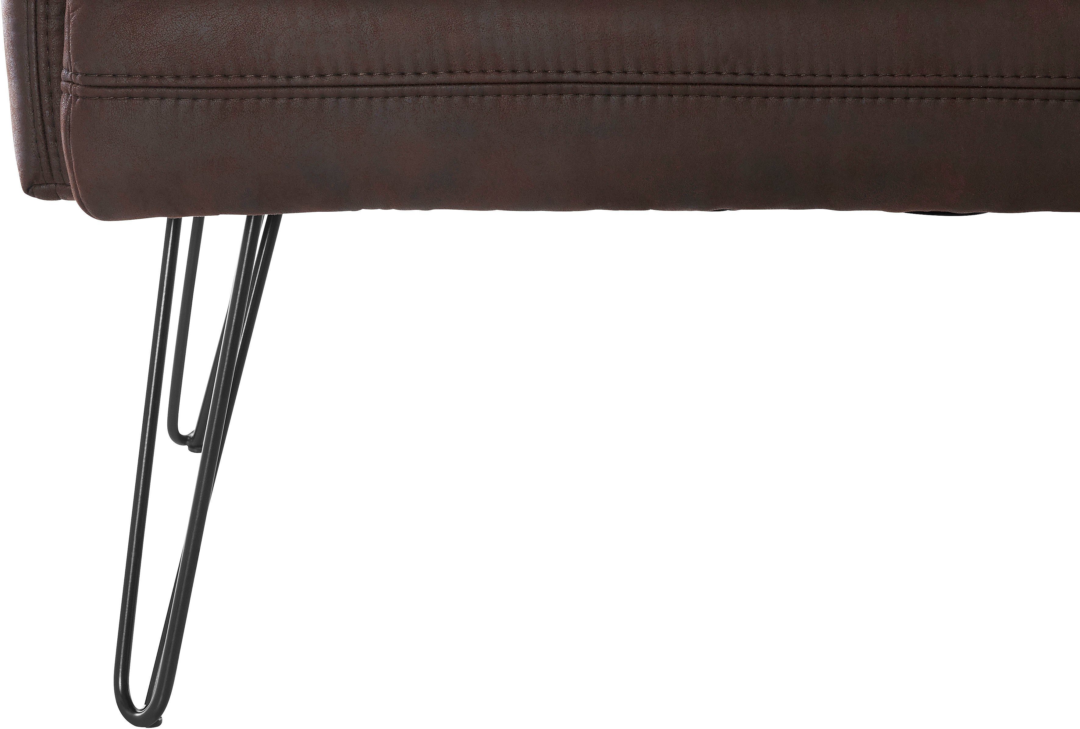 exxpo - sofa fashion Hoekbank Doppio, Chesterfield look, comfortabel en handig, hoge designvoeten