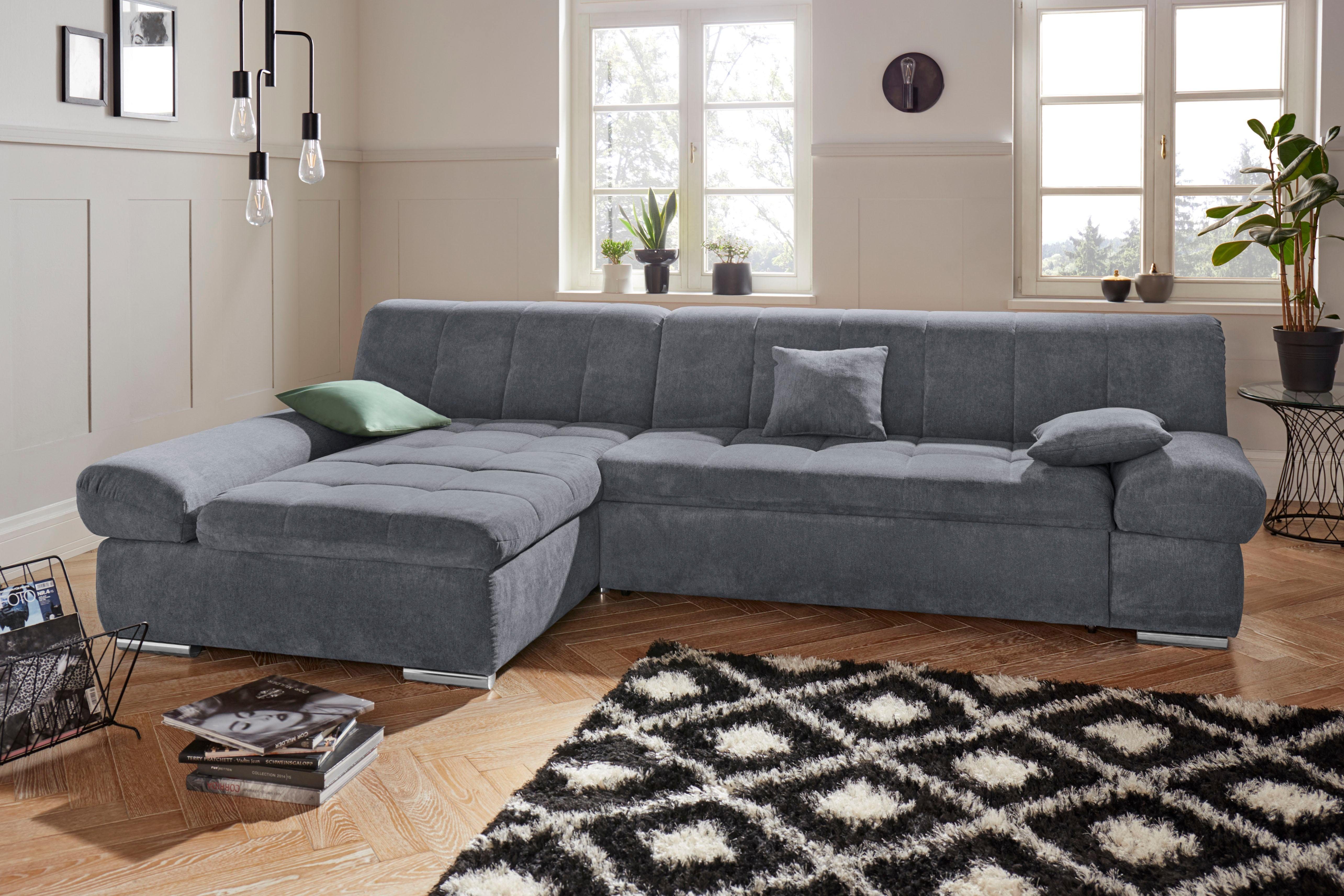 DOMO collection Hoekbank Mona L-vorm optioneel met slaapfunctie