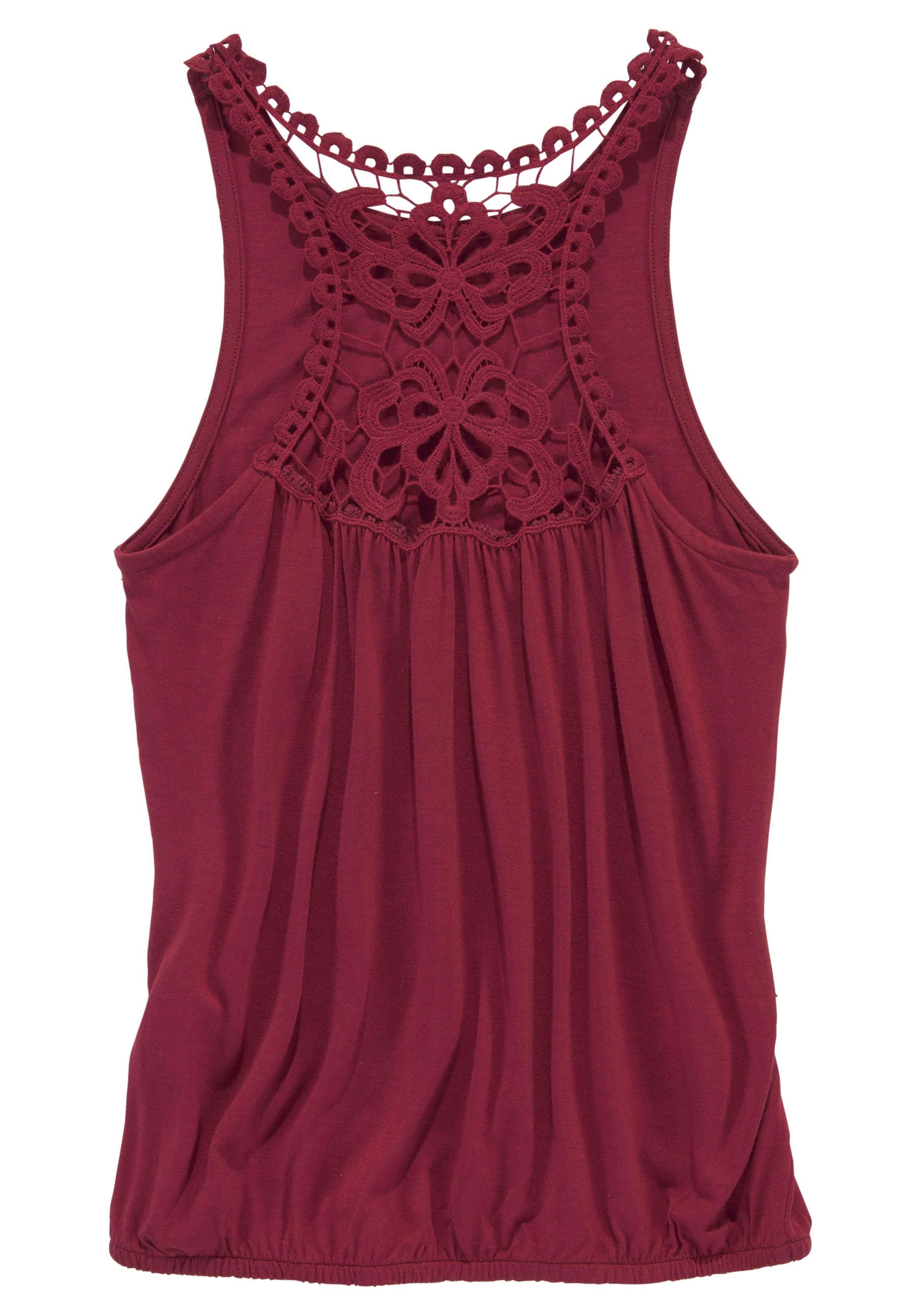 KIDSWORLD Tanktop Viskose - Top met kanten inzet achter