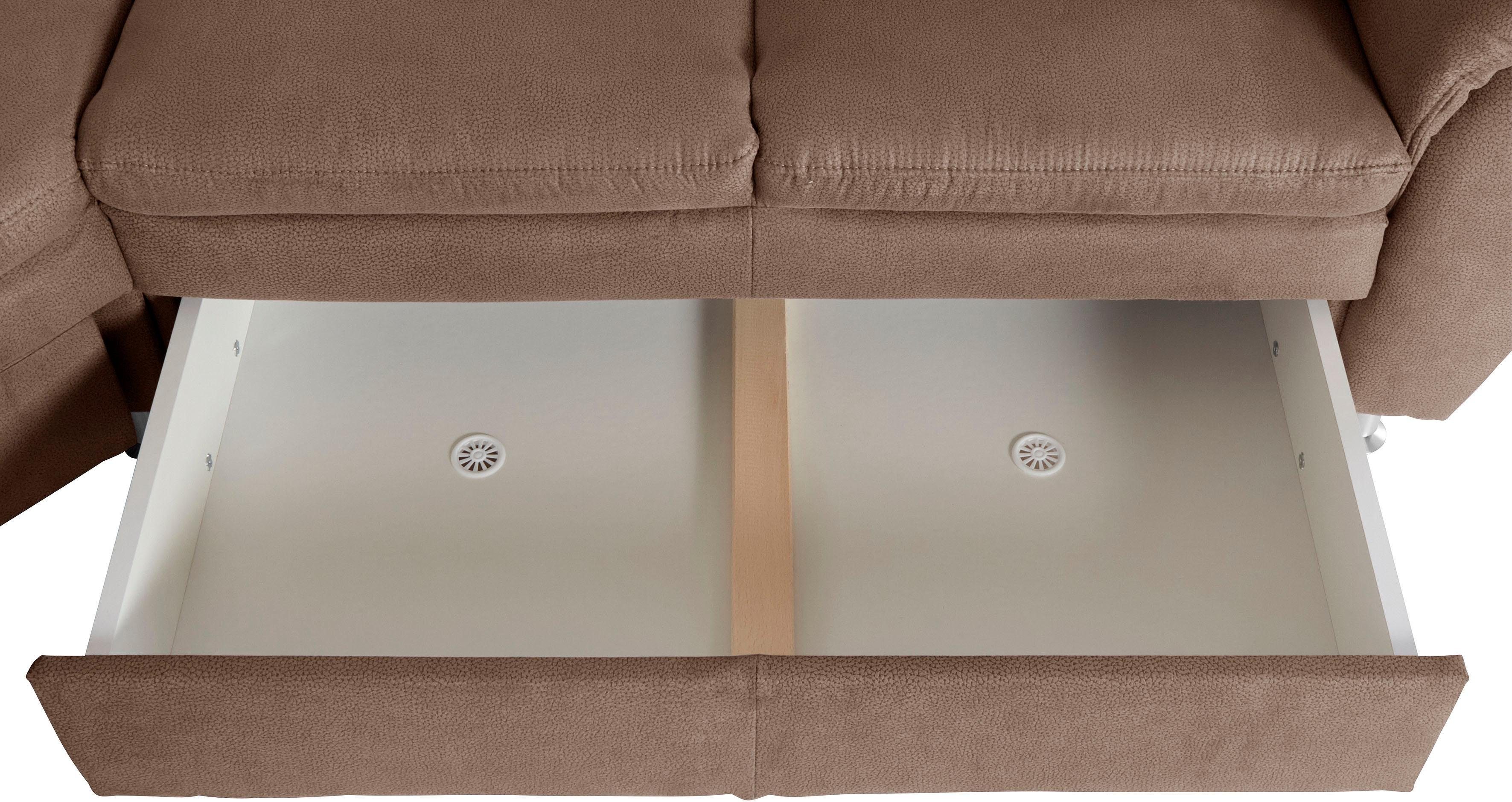 Places of Style Hoekbank Cardoso L-vorm met trapezehoek voor meer zitcomfort, naar keuze ook met slaapfunctie