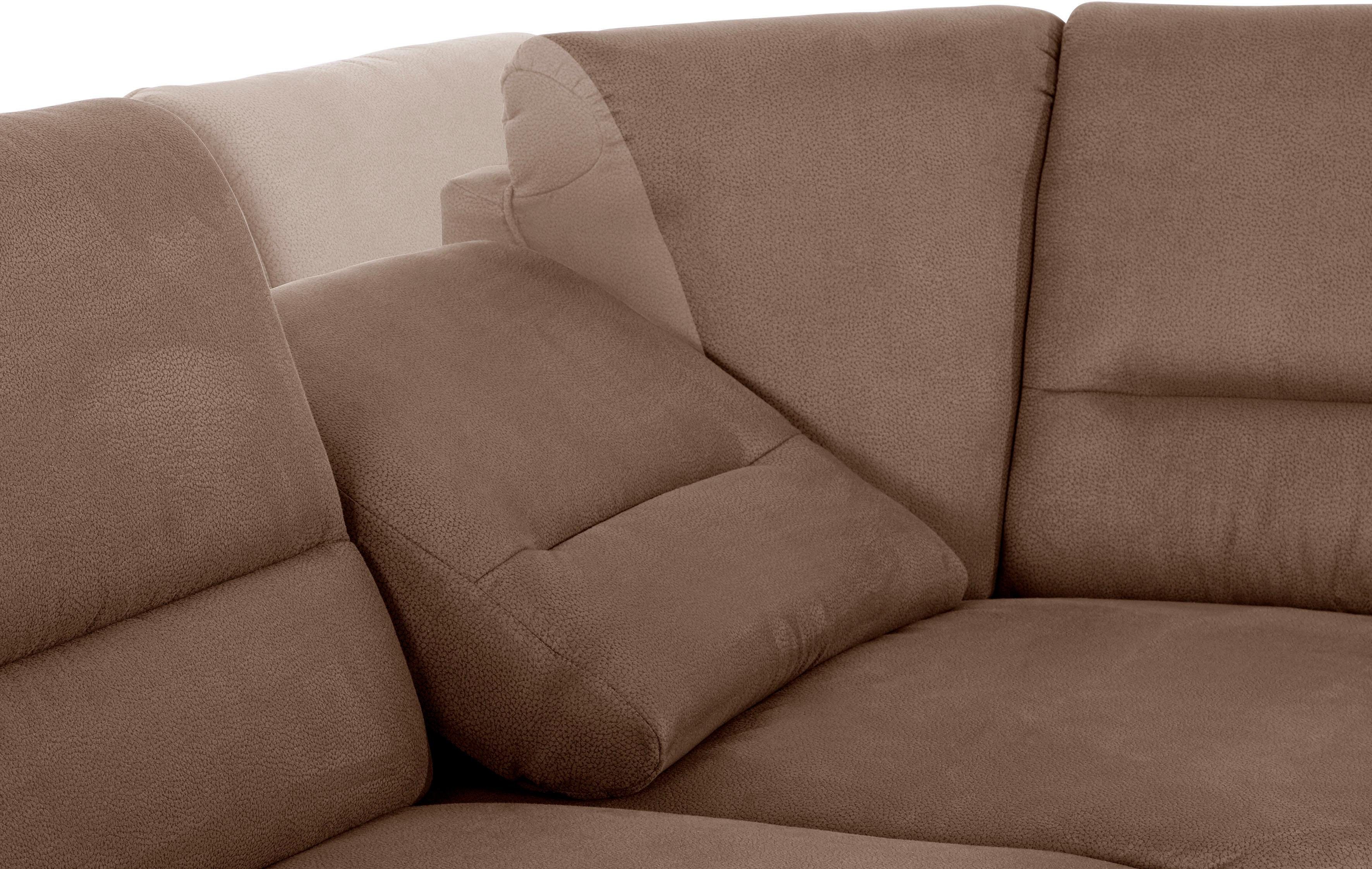 Places of Style Hoekbank Cardoso L-vorm met trapezehoek voor meer zitcomfort, naar keuze ook met slaapfunctie