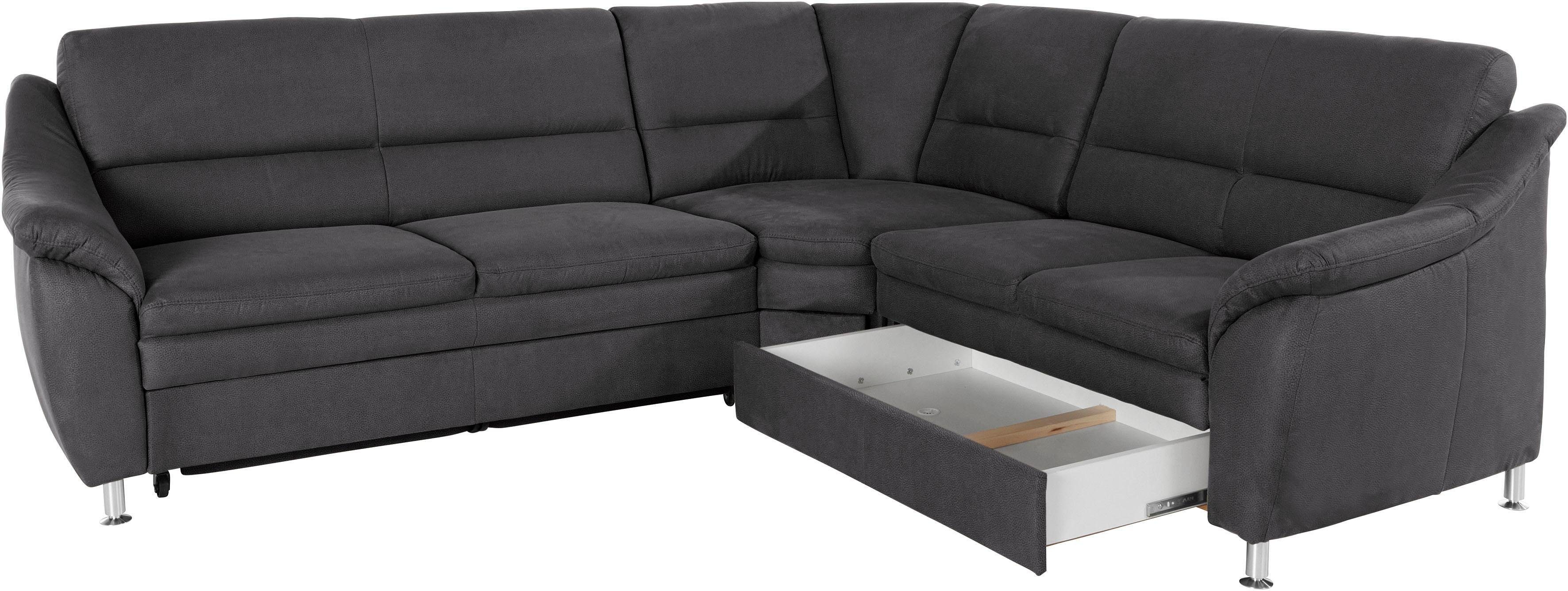 Places of Style Hoekbank Cardoso L-vorm met trapezehoek voor meer zitcomfort, naar keuze ook met slaapfunctie