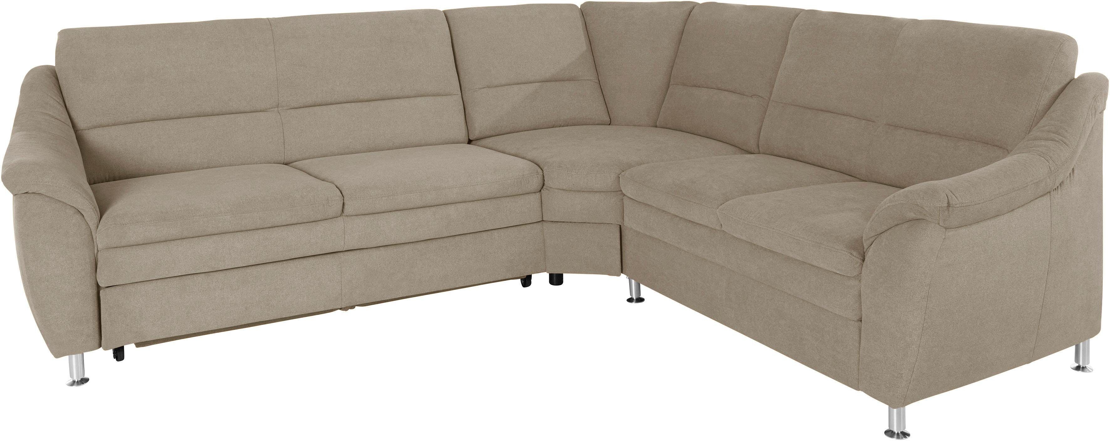 Places of Style Hoekbank Cardoso L-vorm met trapezehoek voor meer zitcomfort, naar keuze ook met slaapfunctie