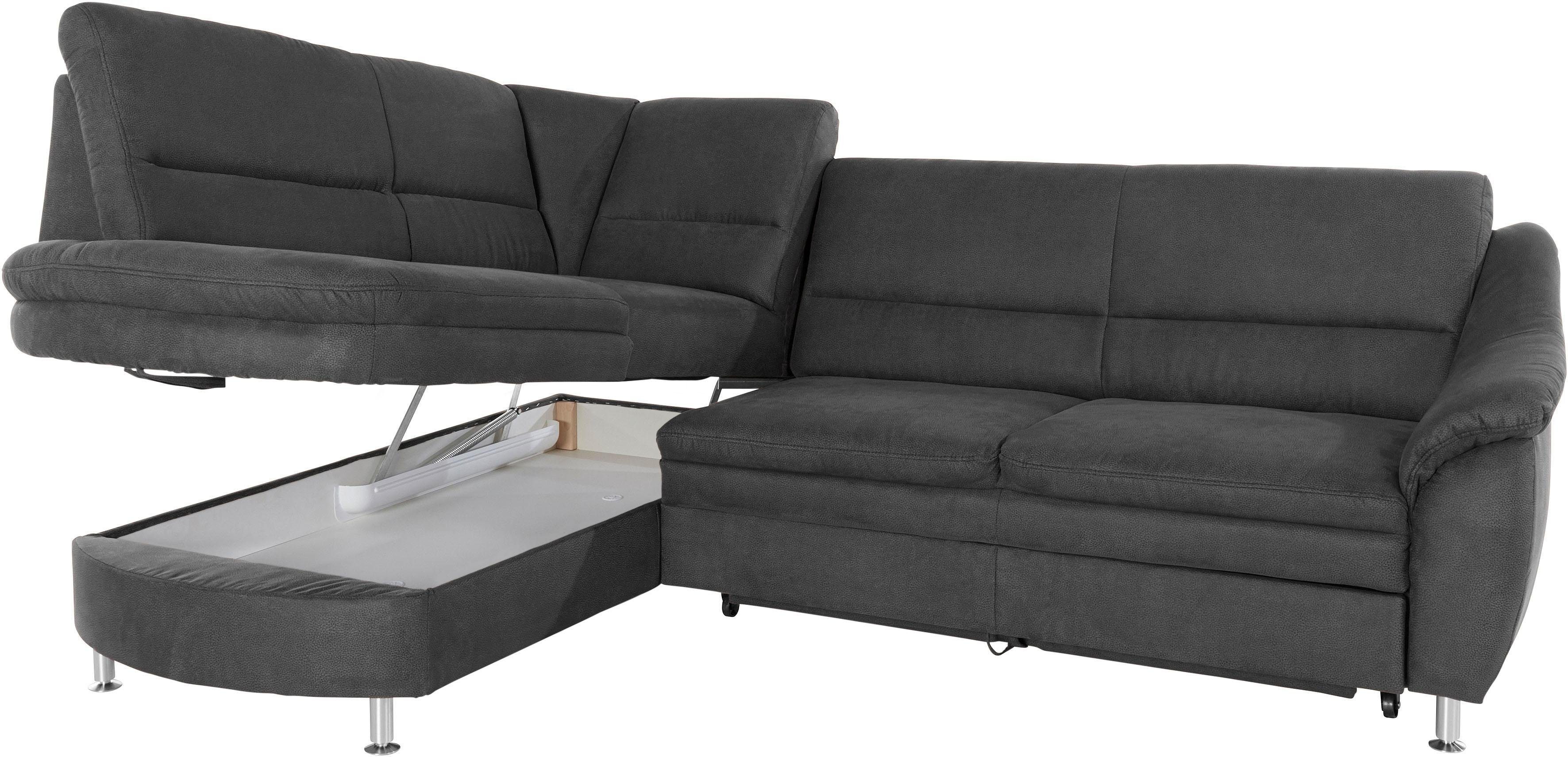 Places of Style Hoekbank Cardoso L-vorm Binnenvering, naar keuze met bed, lade