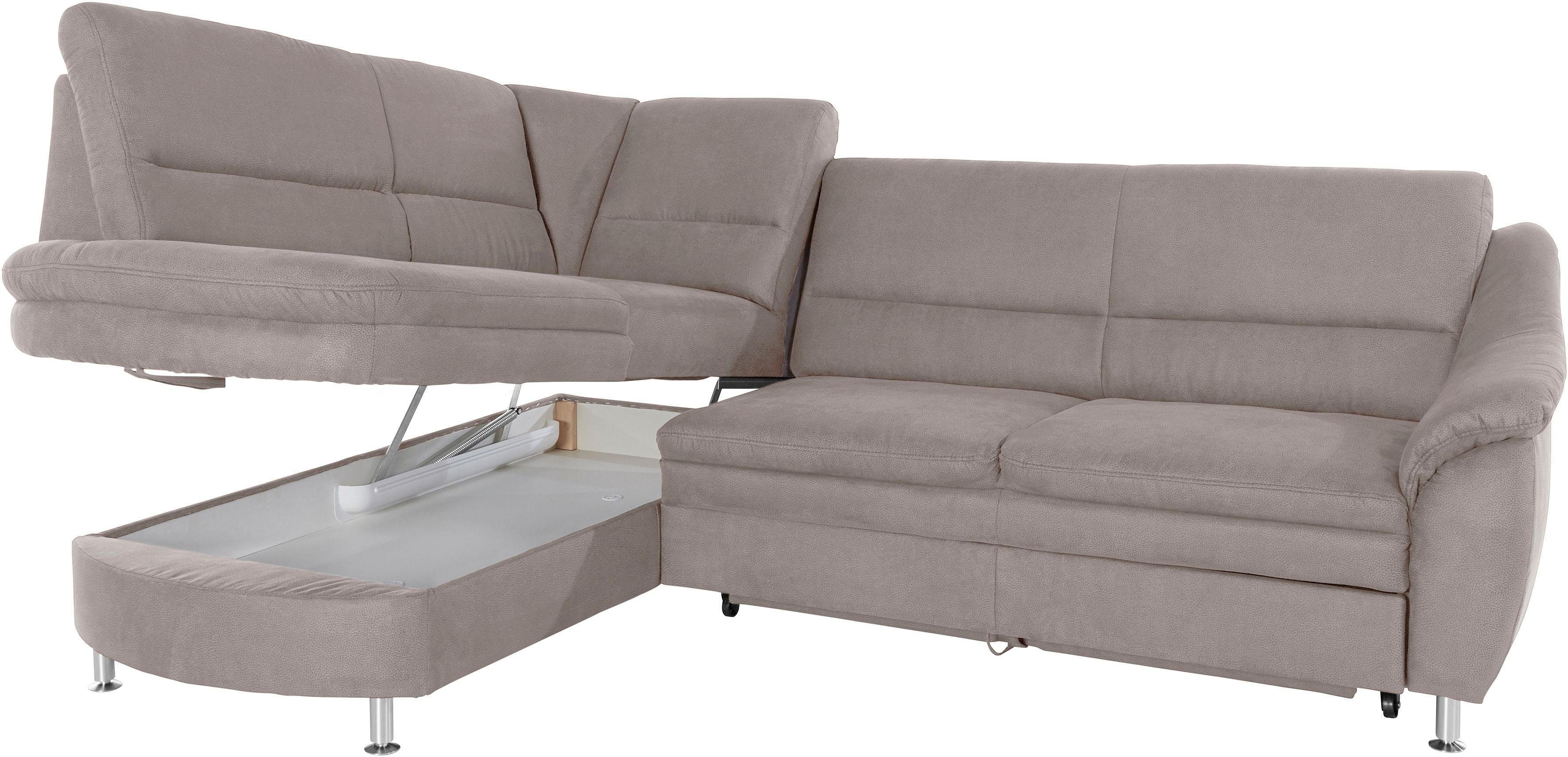 Places of Style Hoekbank Cardoso L-vorm Binnenvering, naar keuze met bed, lade