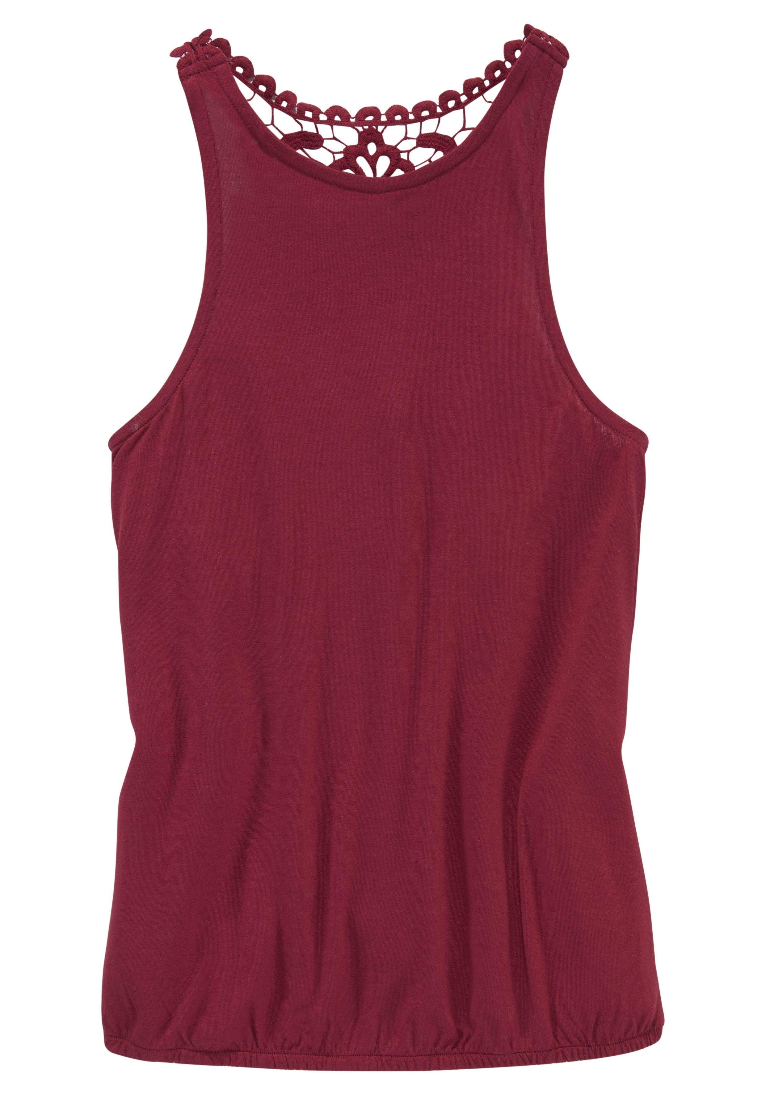 KIDSWORLD Tanktop Viskose - Top met kanten inzet achter