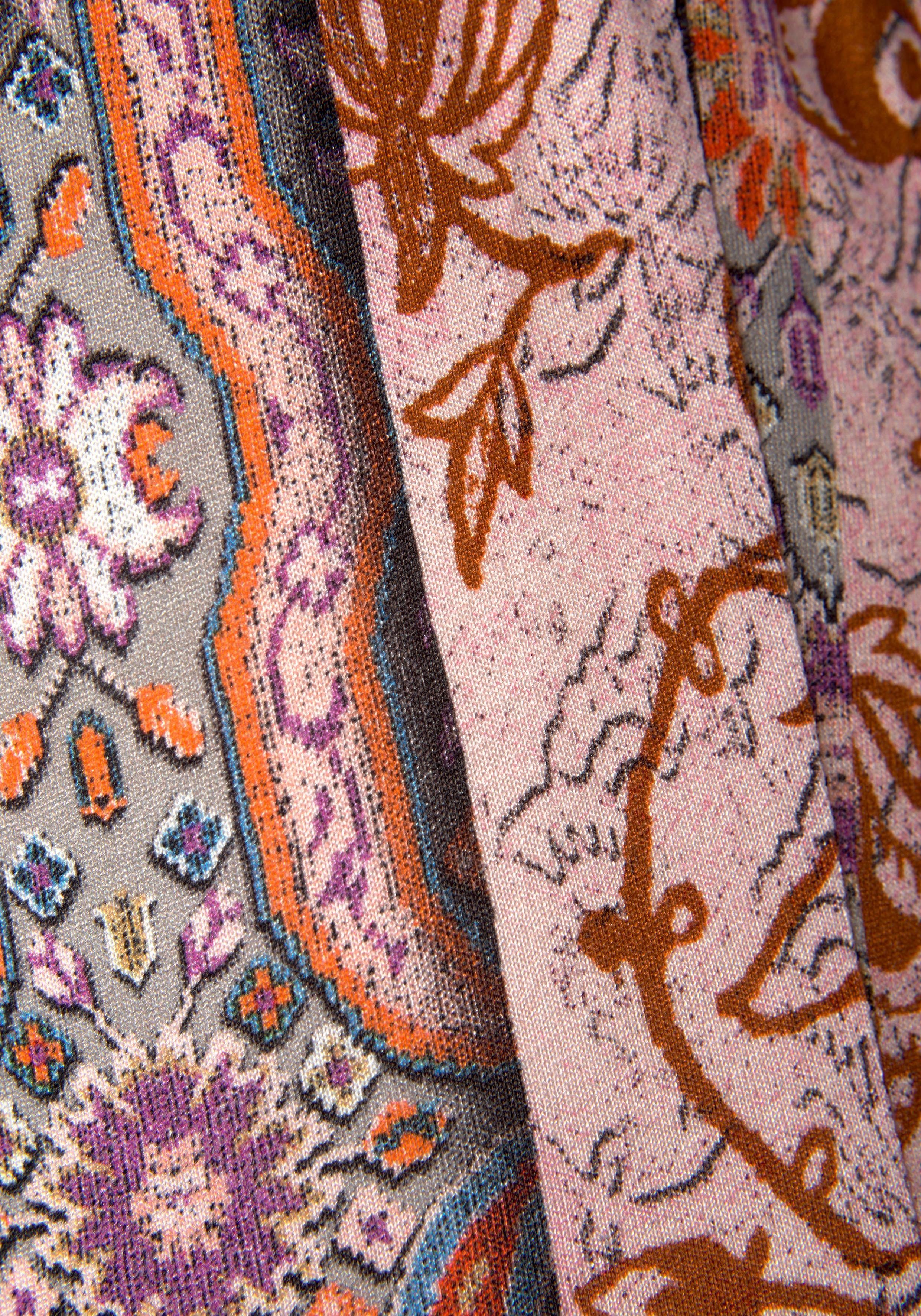 Buffalo Maxi-jurk met modieuze volants en all-over print, zomerjurk, strandjurk