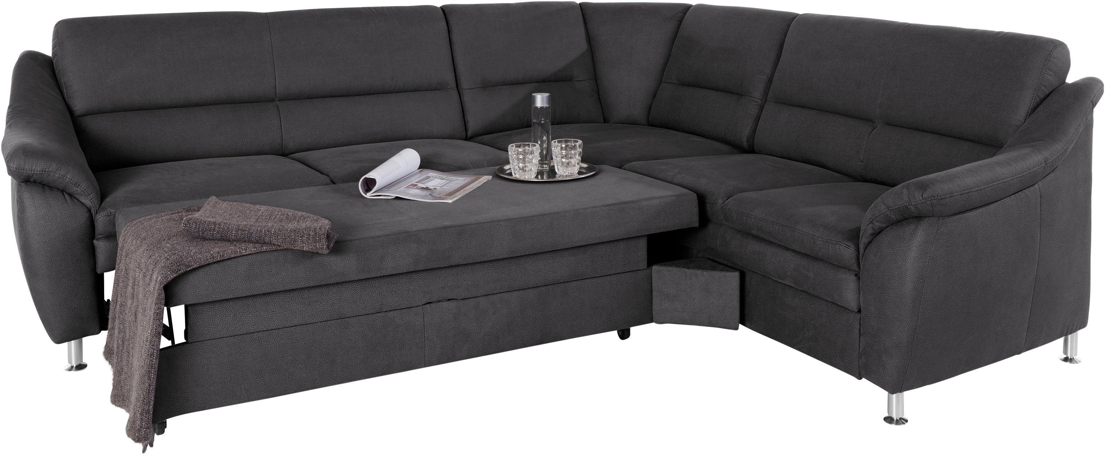 Places of Style Hoekbank Cardoso L-vorm met trapezehoek voor meer zitcomfort, naar keuze ook met slaapfunctie