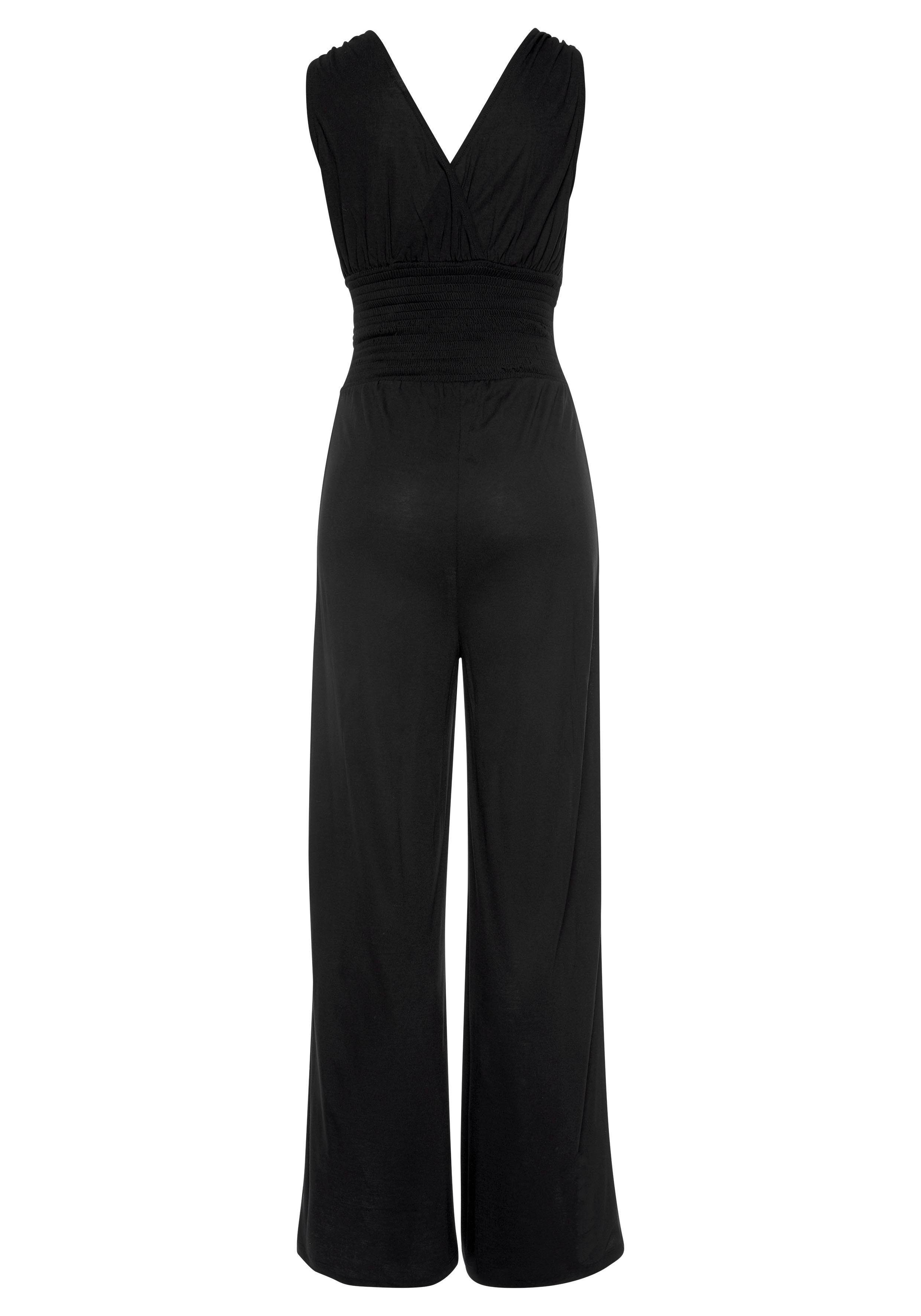 Lascana Jumpsuit met bandjes om de bandjes te rimpelen, zomerse jumpsuit