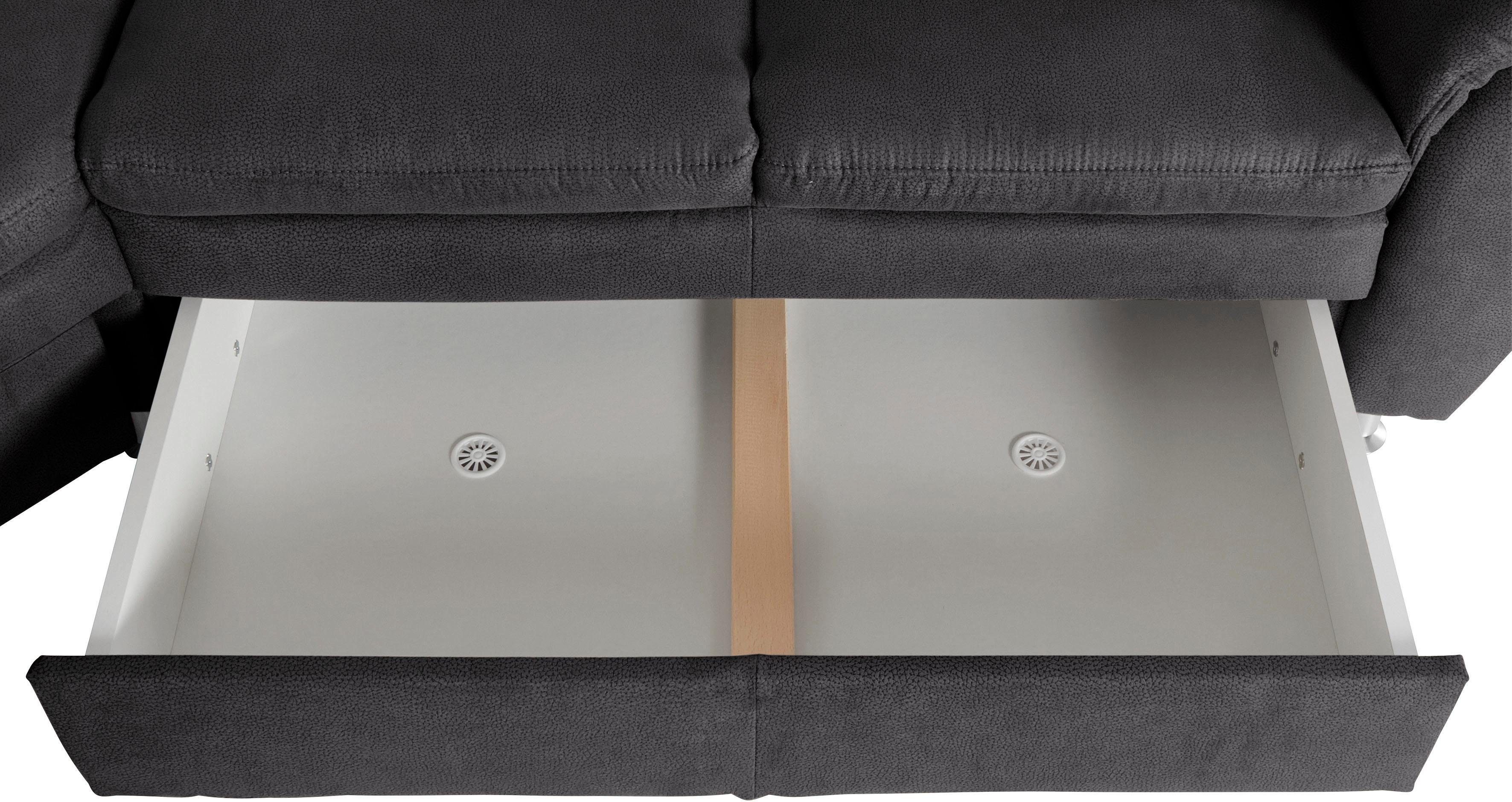 Places of Style Hoekbank Cardoso L-vorm met trapezehoek voor meer zitcomfort, naar keuze ook met slaapfunctie