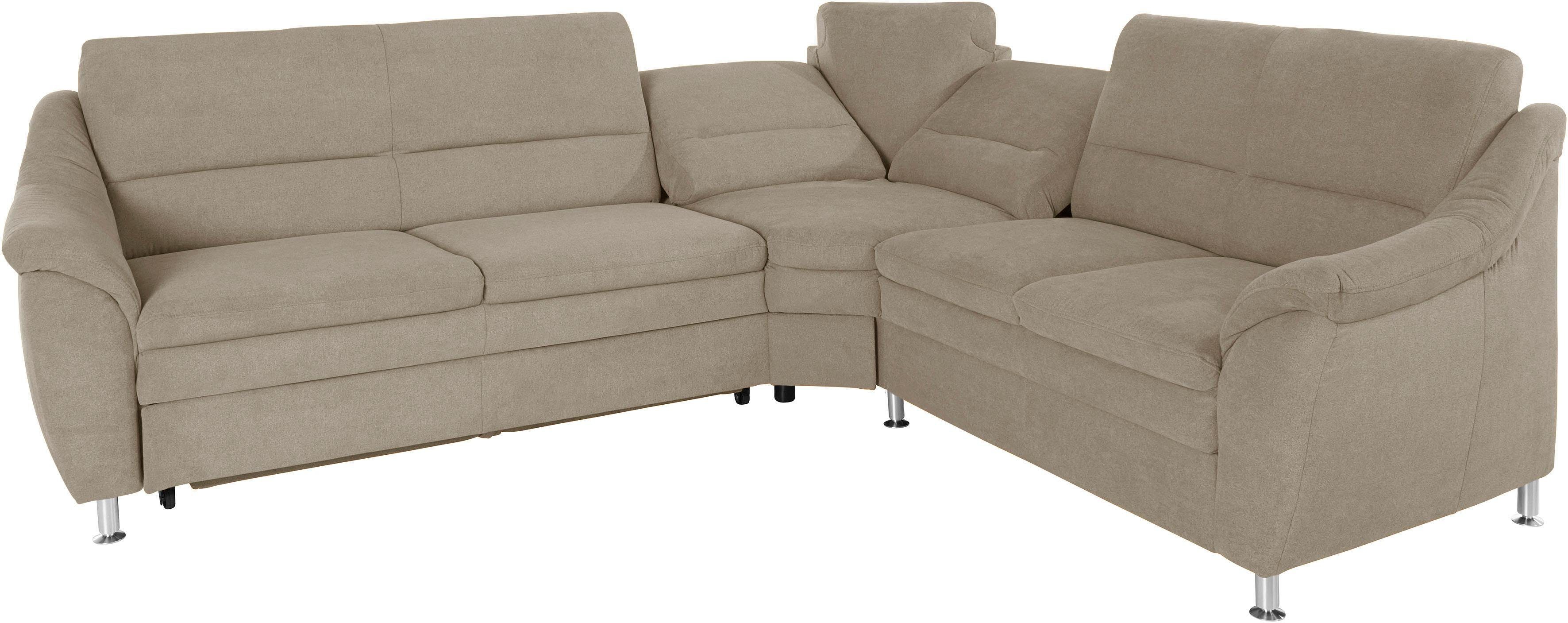 Places of Style Hoekbank Cardoso L-vorm met trapezehoek voor meer zitcomfort, naar keuze ook met slaapfunctie