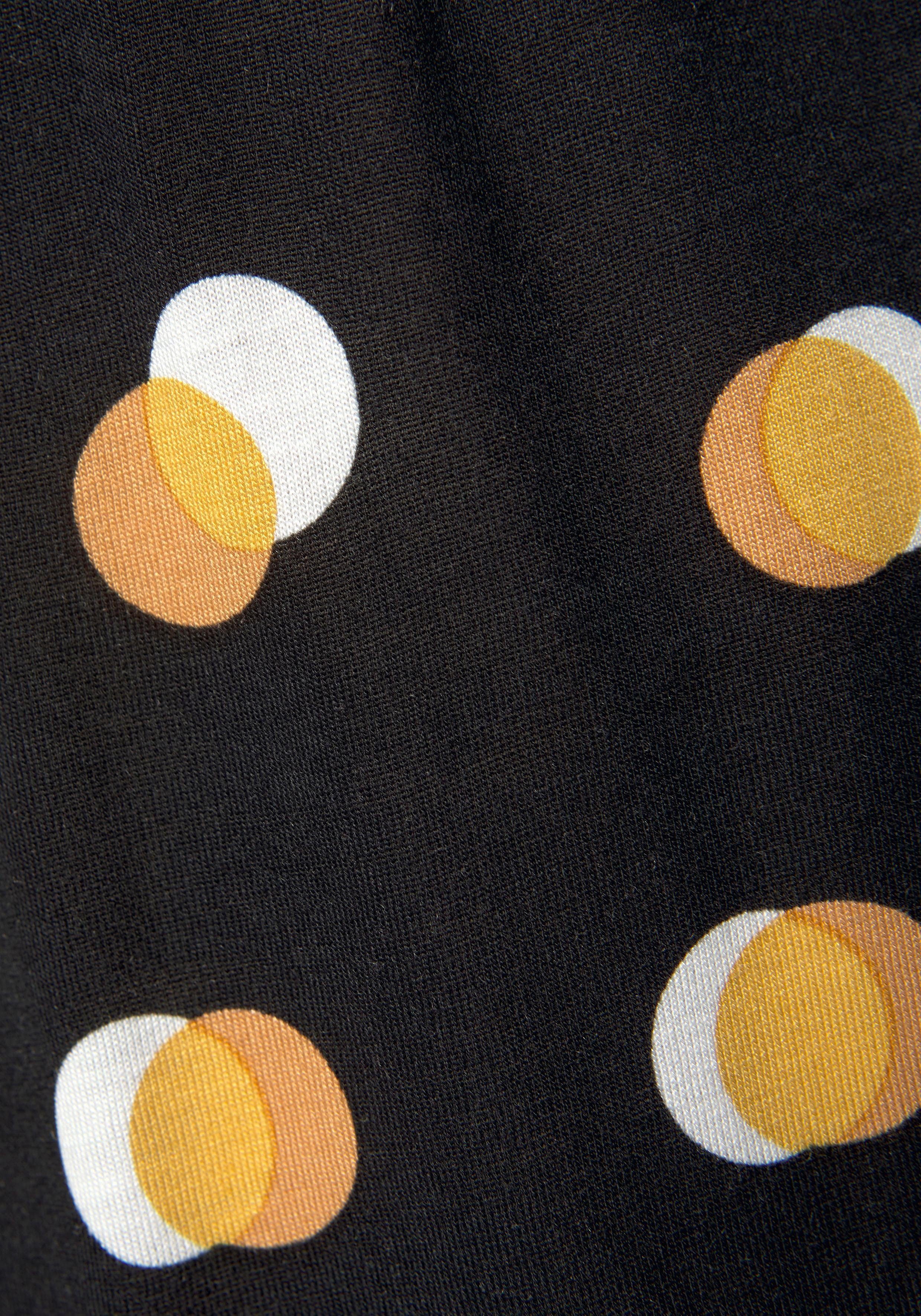 Buffalo Jerseyjurk met bandjes om te knopen, kort zomerjurk met 3/4-mouwen, strandjurk