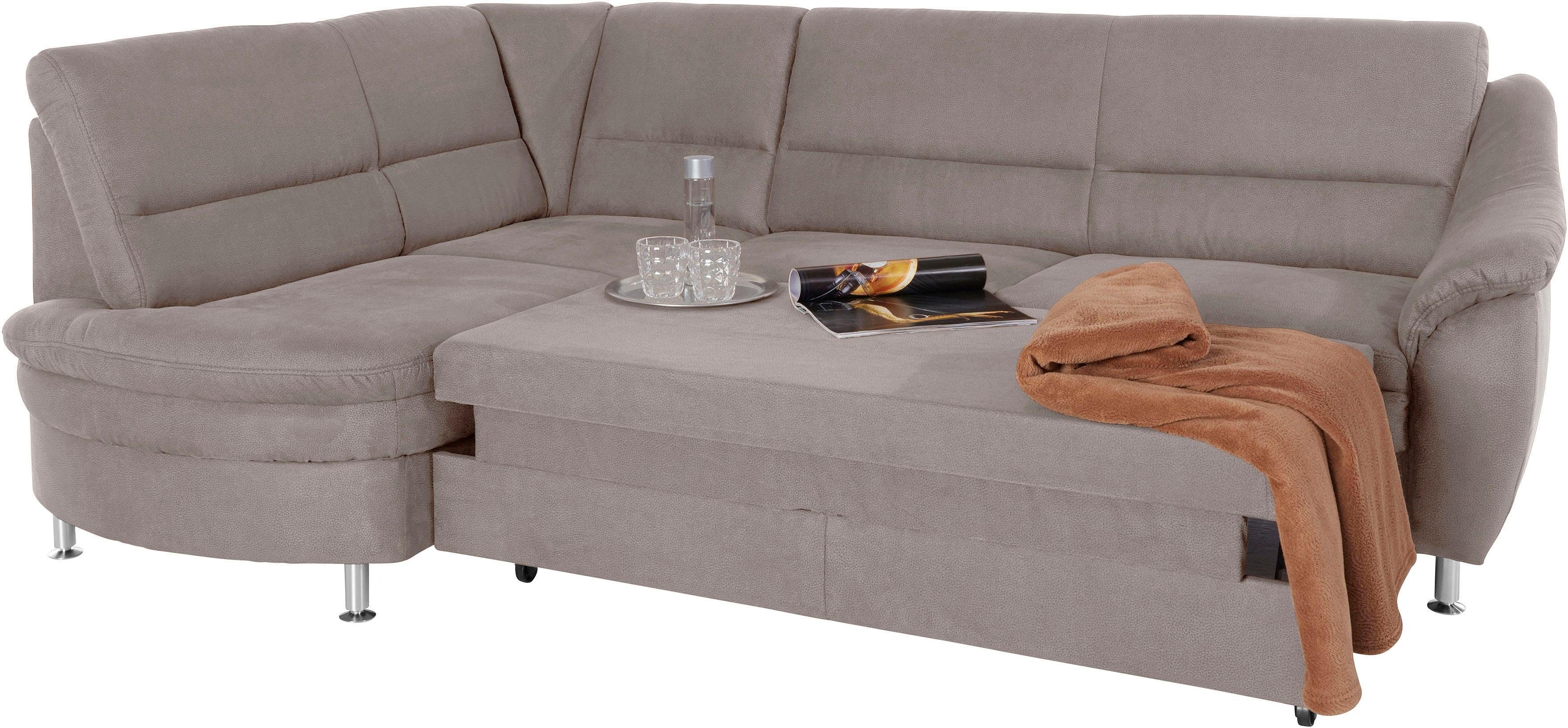 Places of Style Hoekbank Cardoso L-vorm Binnenvering, naar keuze met bed, lade