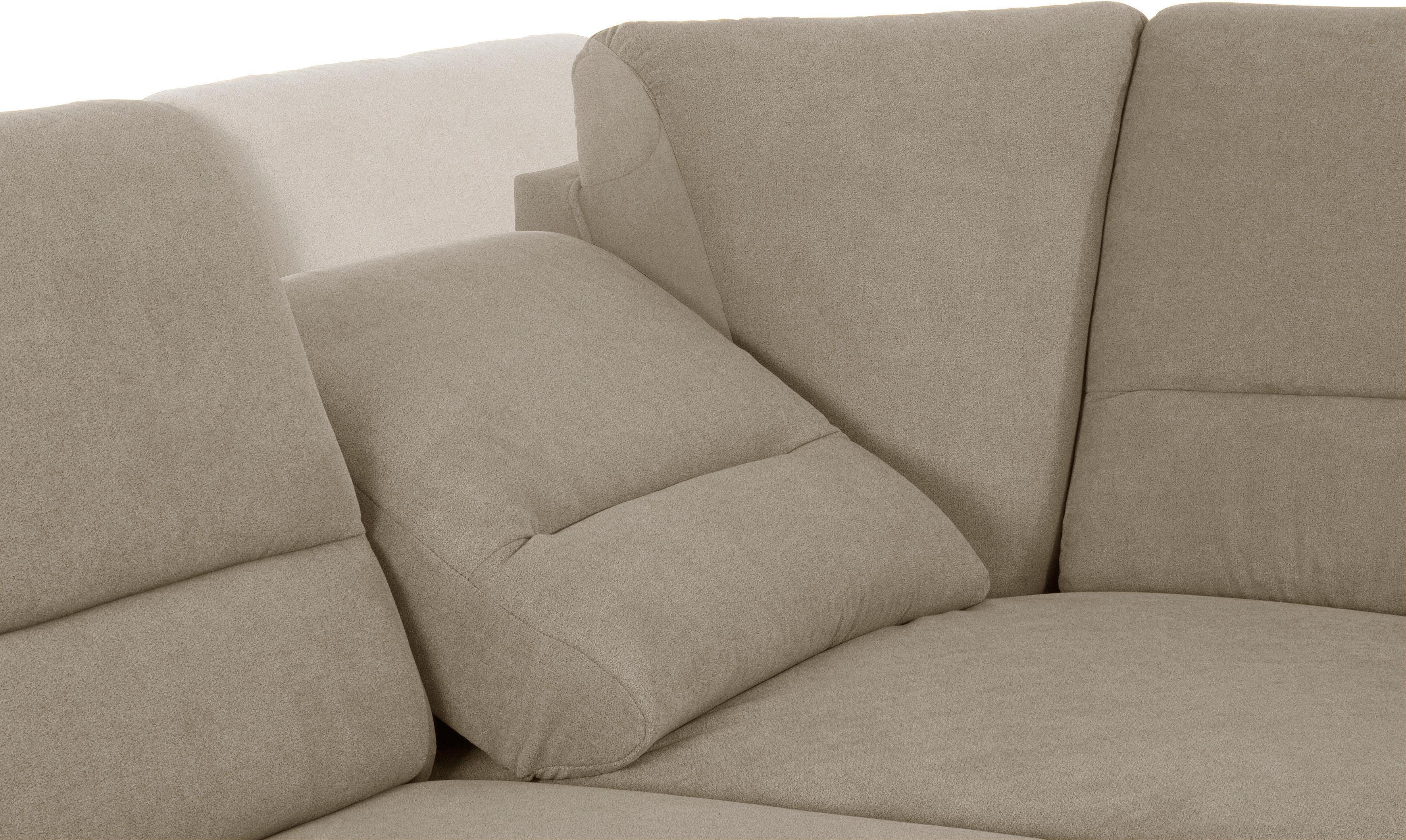 Places of Style Hoekbank Cardoso L-vorm met trapezehoek voor meer zitcomfort, naar keuze ook met slaapfunctie