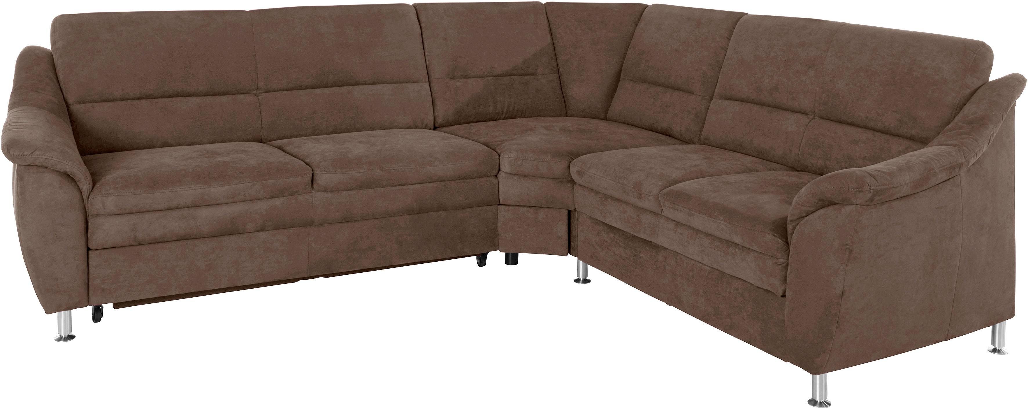 Places of Style Hoekbank Cardoso L-vorm met trapezehoek voor meer zitcomfort, naar keuze ook met slaapfunctie