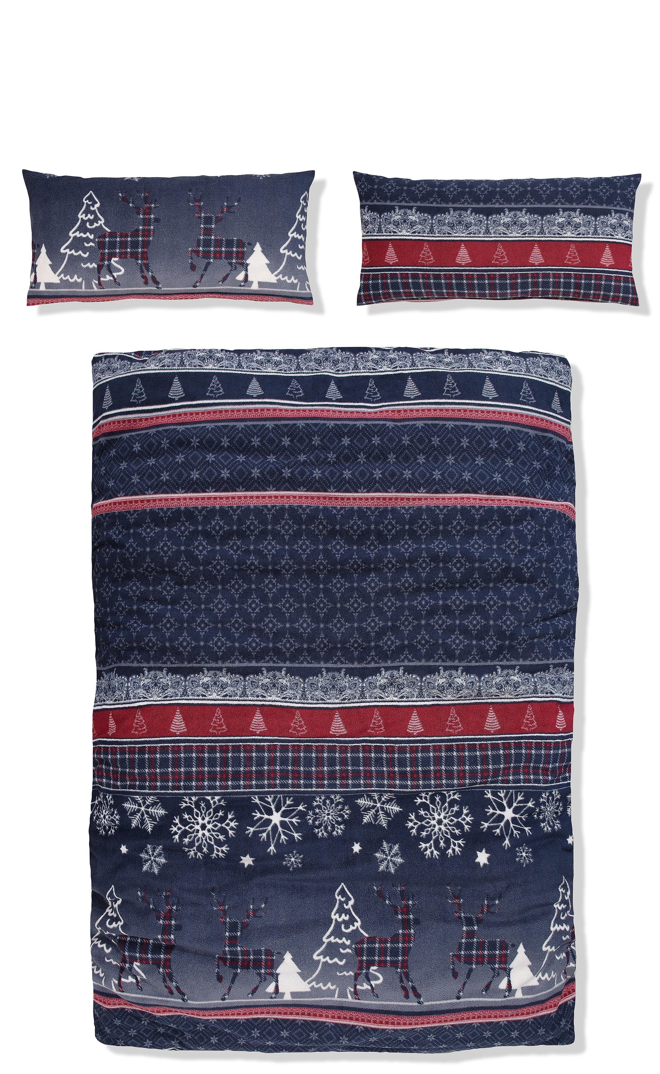 my home Overtrekset Chrissy in mt. 135x200 of 155x220 cm, ideaal voor de kerstdagen Fleece...