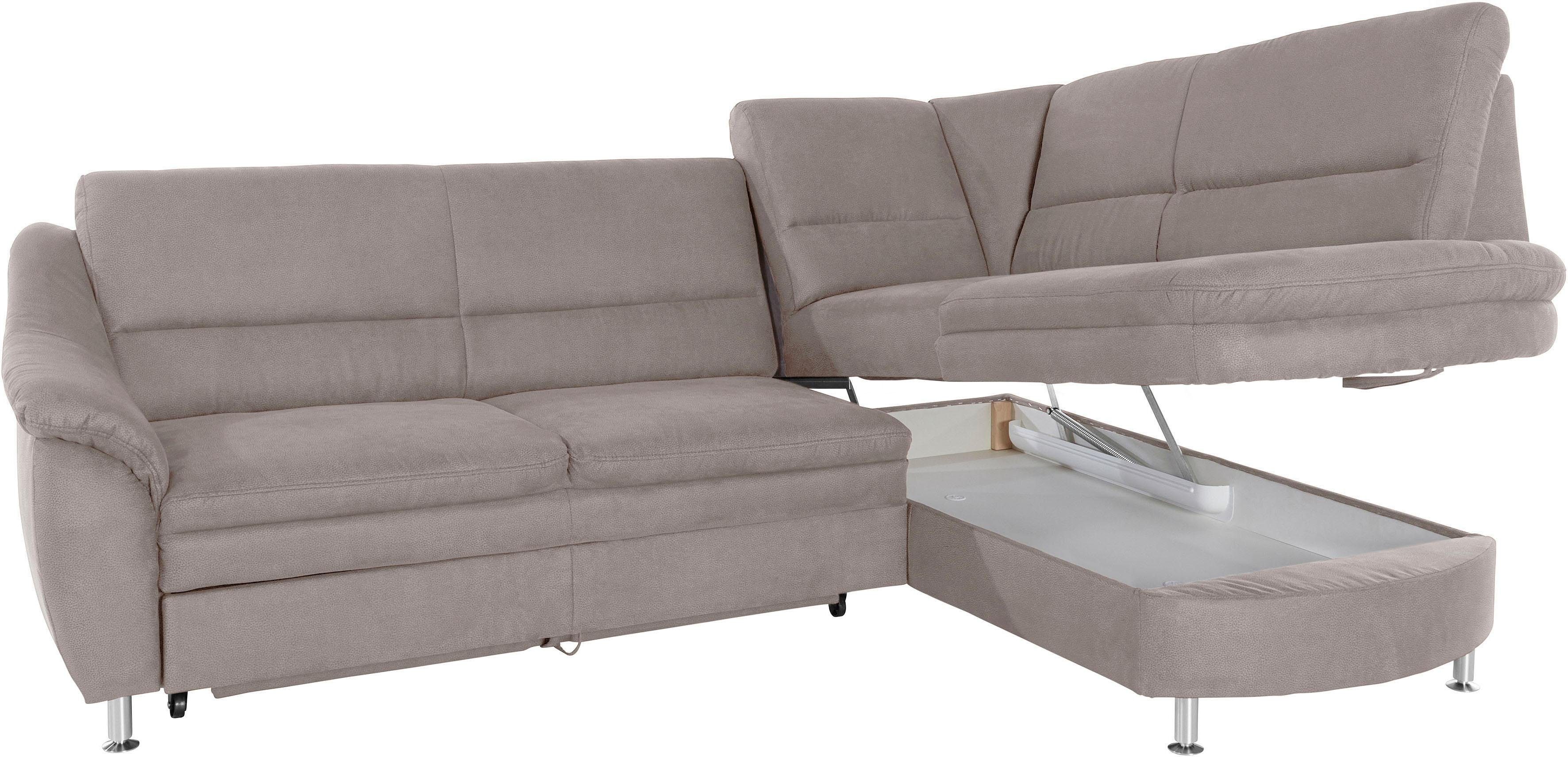 Places of Style Hoekbank Cardoso L-vorm Binnenvering, naar keuze met bed, lade