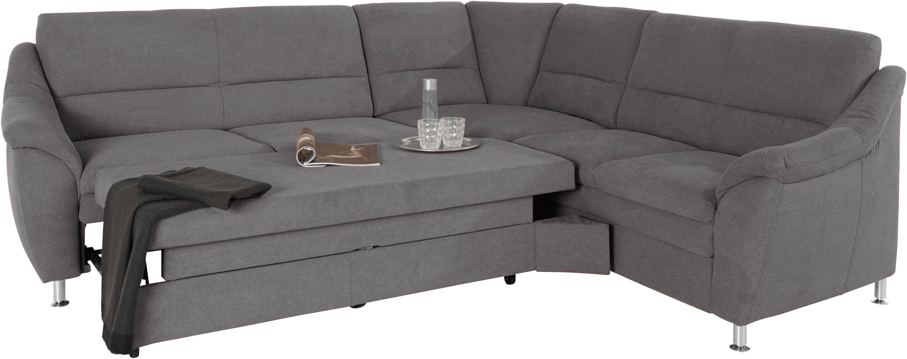 Places of Style Hoekbank Cardoso L-vorm met trapezehoek voor meer zitcomfort, naar keuze ook met slaapfunctie