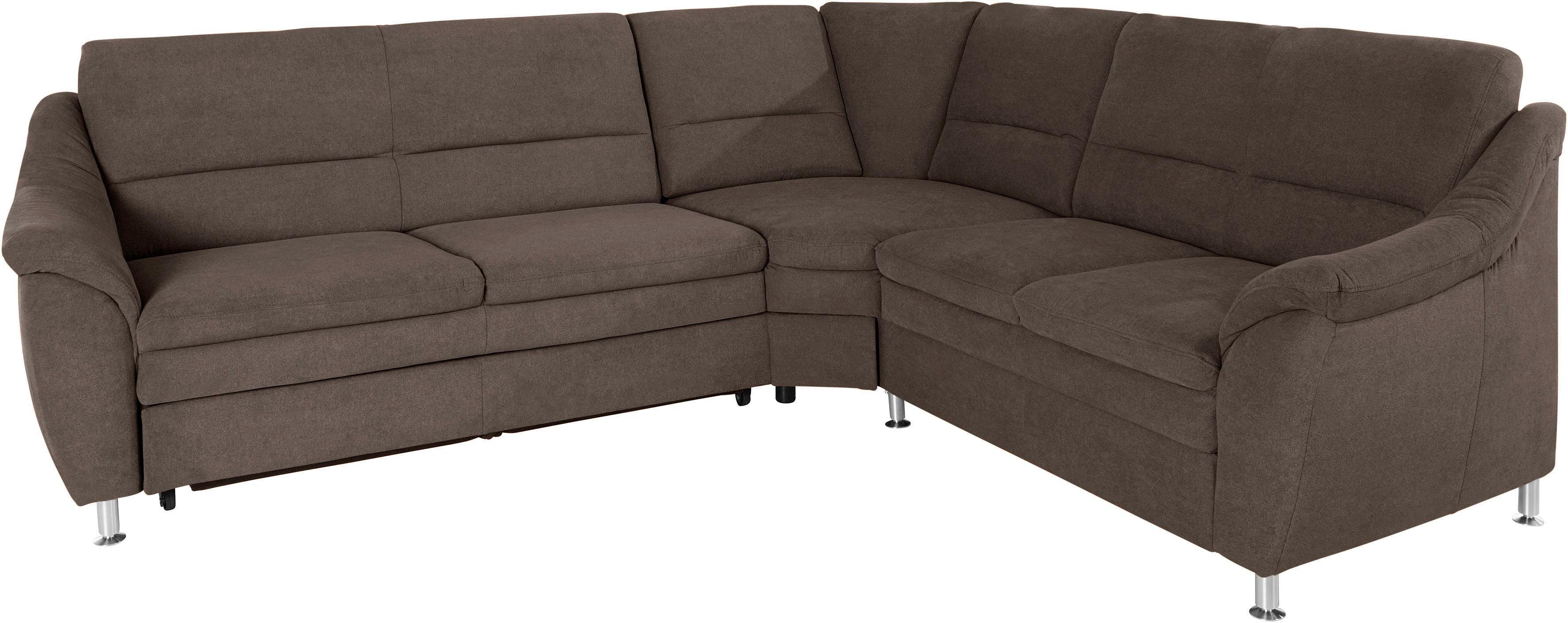 Places of Style Hoekbank Cardoso L-vorm met trapezehoek voor meer zitcomfort, naar keuze ook met slaapfunctie