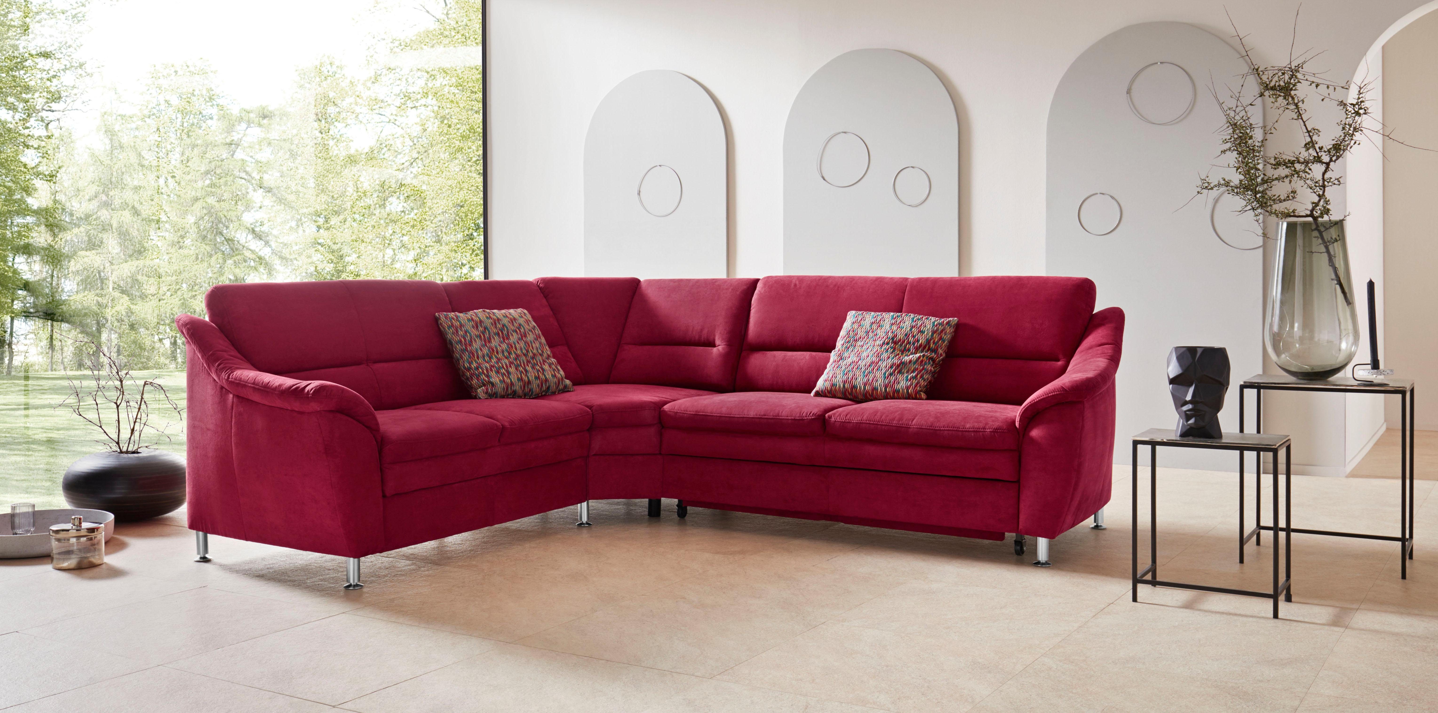 Places of Style Hoekbank Cardoso L-vorm met trapezehoek voor meer zitcomfort, naar keuze ook met slaapfunctie