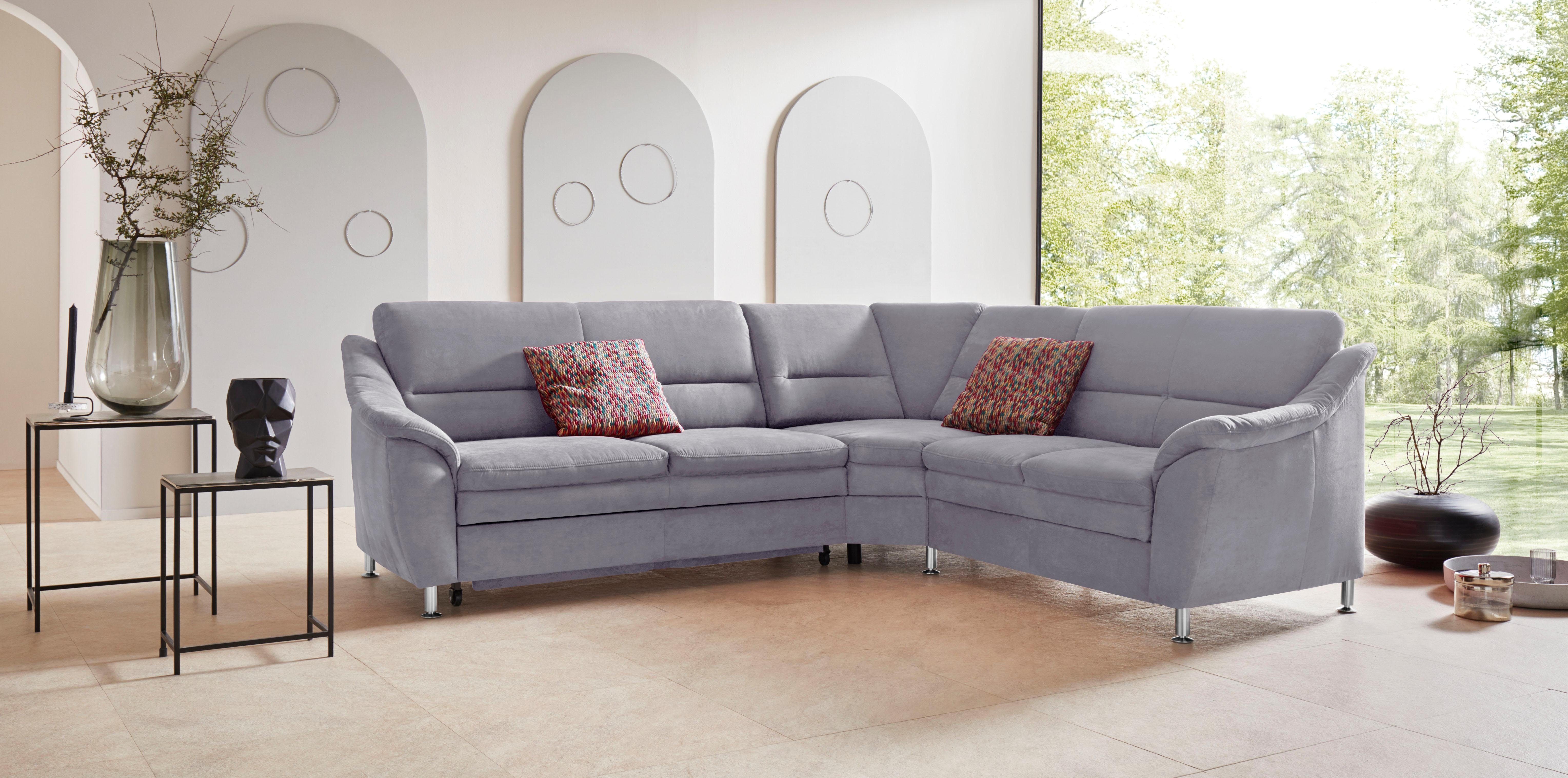 Places of Style Hoekbank Cardoso L-vorm met trapezehoek voor meer zitcomfort, naar keuze ook met slaapfunctie