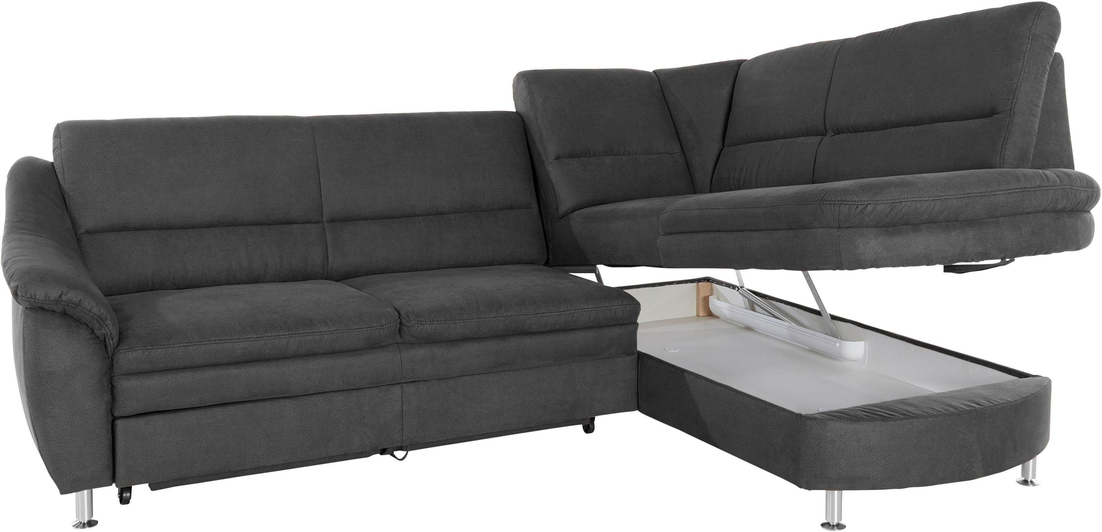 Places of Style Hoekbank Cardoso L-vorm Binnenvering, naar keuze met bed, lade