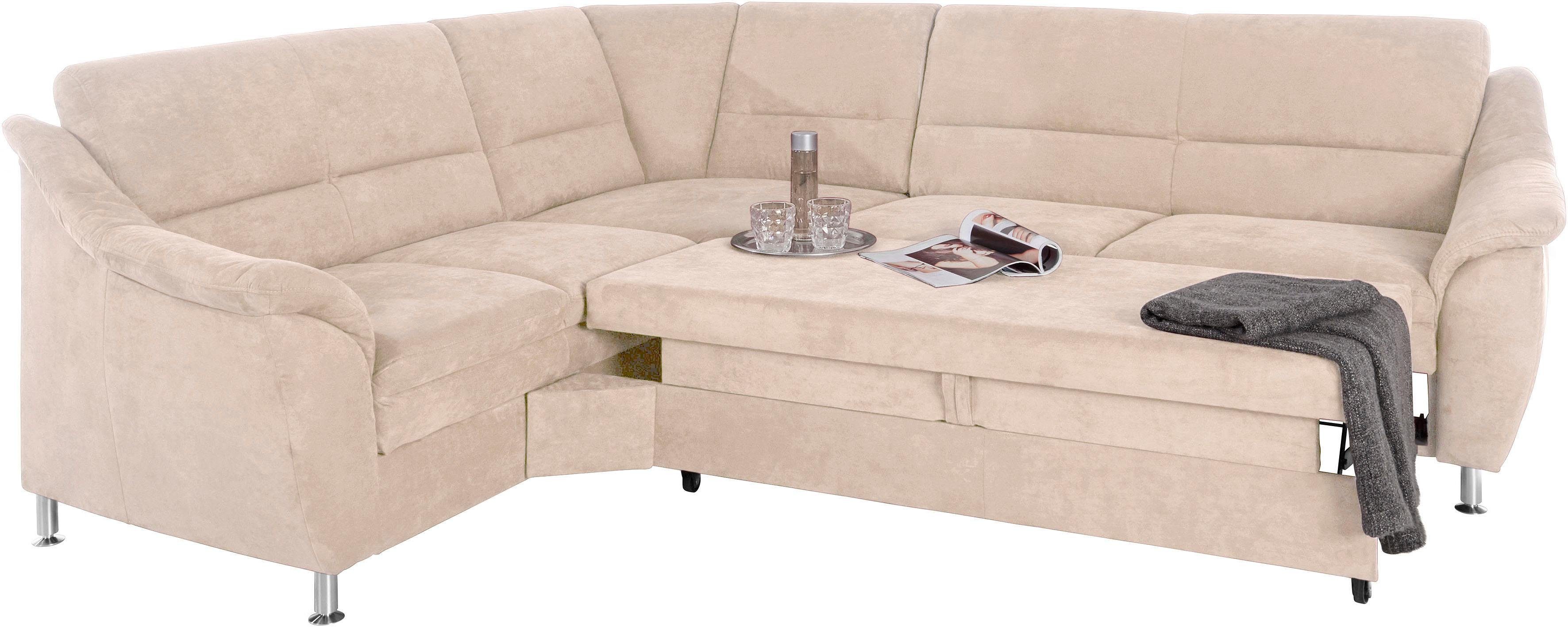 Places of Style Hoekbank Cardoso L-vorm met trapezehoek voor meer zitcomfort, naar keuze ook met slaapfunctie